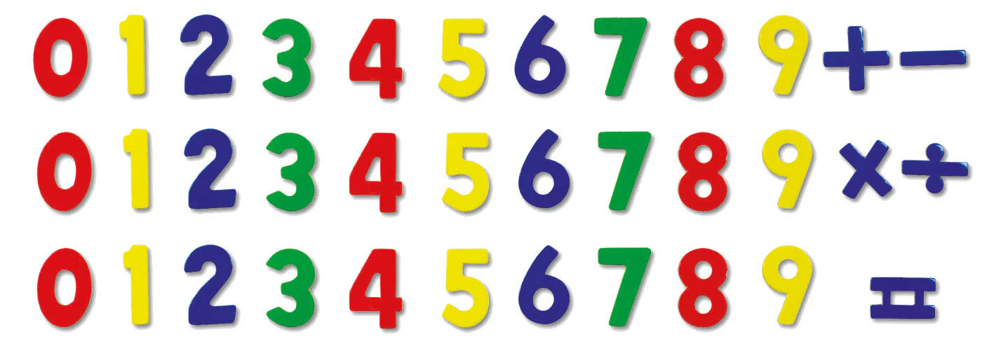 Magnetzahlen, Holz Magnet-Tafelset mit Zahlen und Zeichen, 35tlg, Schul-Spielzeug für Kinder - Image 3