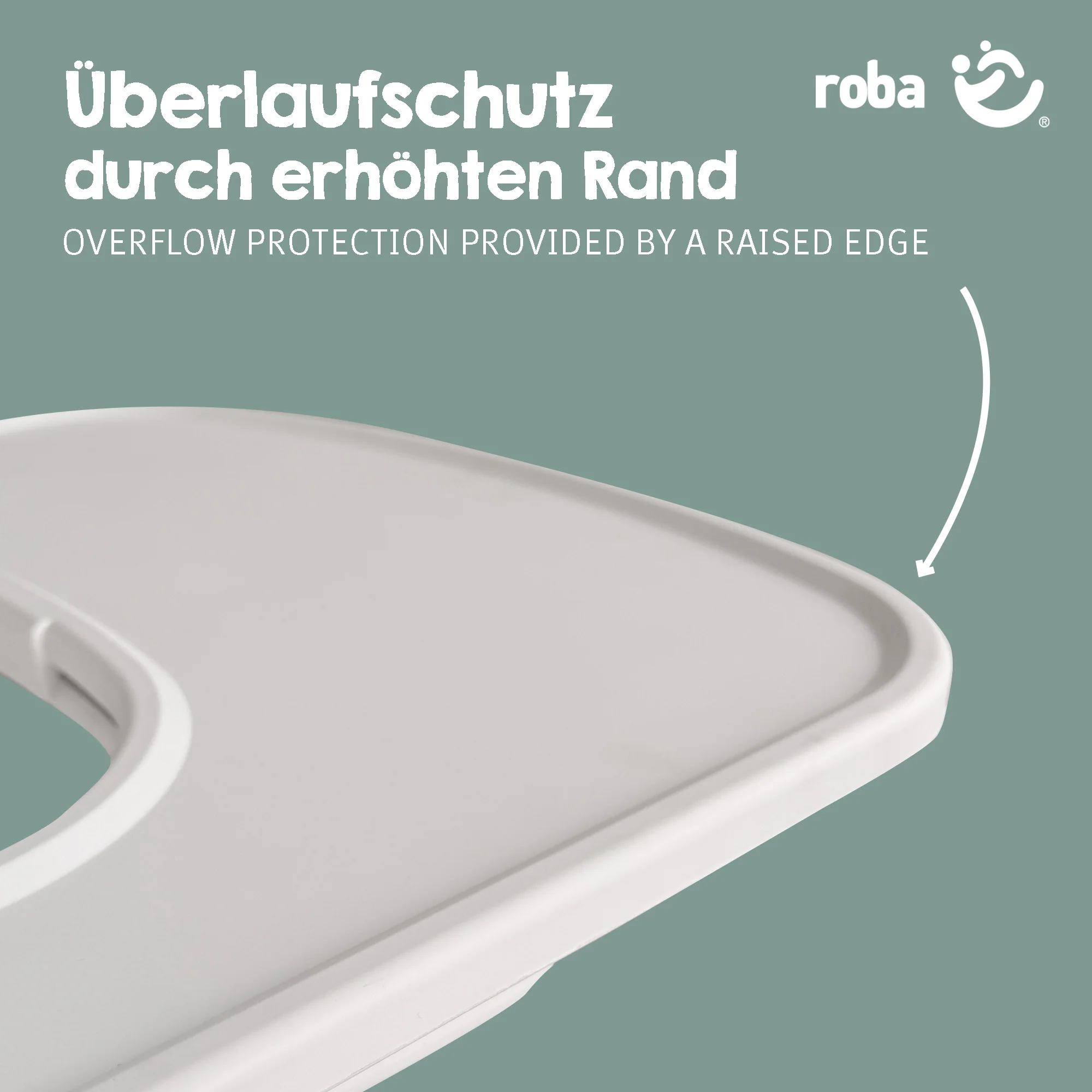 Plastikessbrett - Erweiterung für Hochstuhl Sit Up Flex, Liv Up & Born Up - Weiß - Image 5
