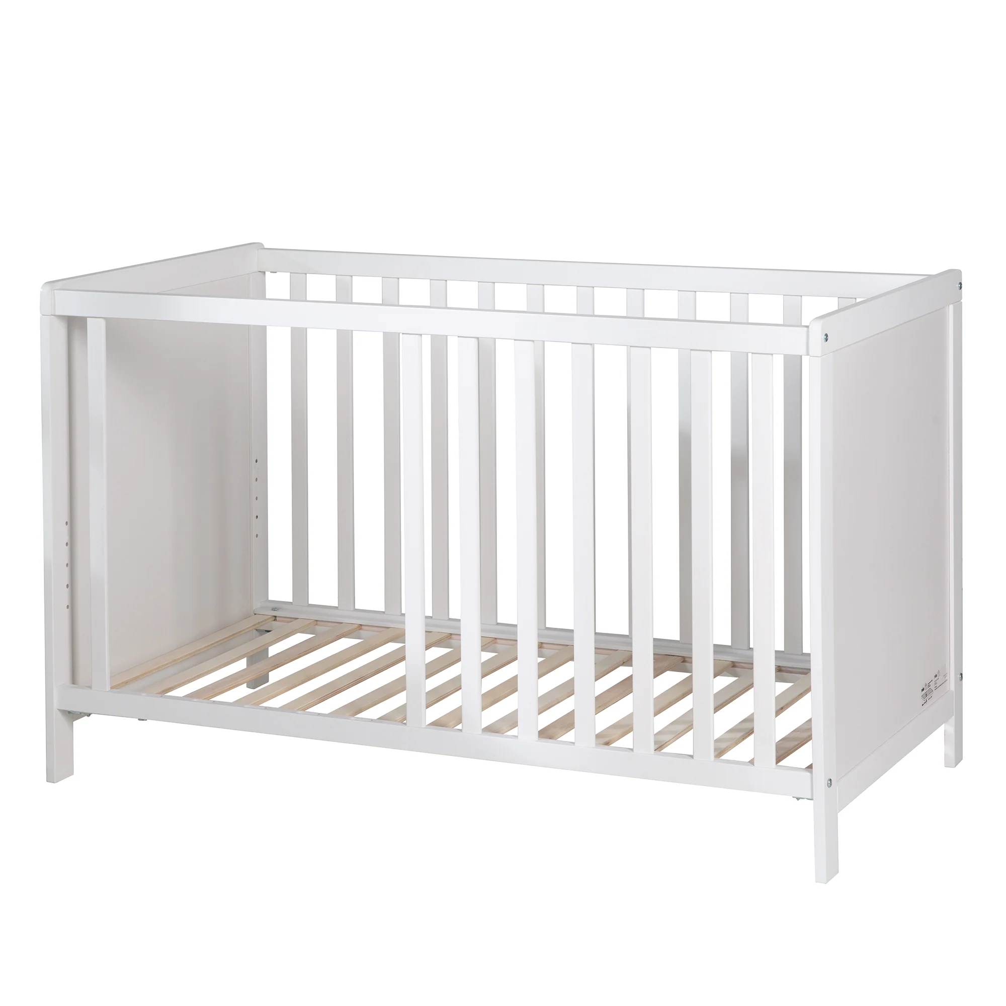 Beistellbett, 60 x 120 cm, weiß, verstellbar, 5 Schlupfsprossen, inkl. Lattenrost & Matratze - Image 8
