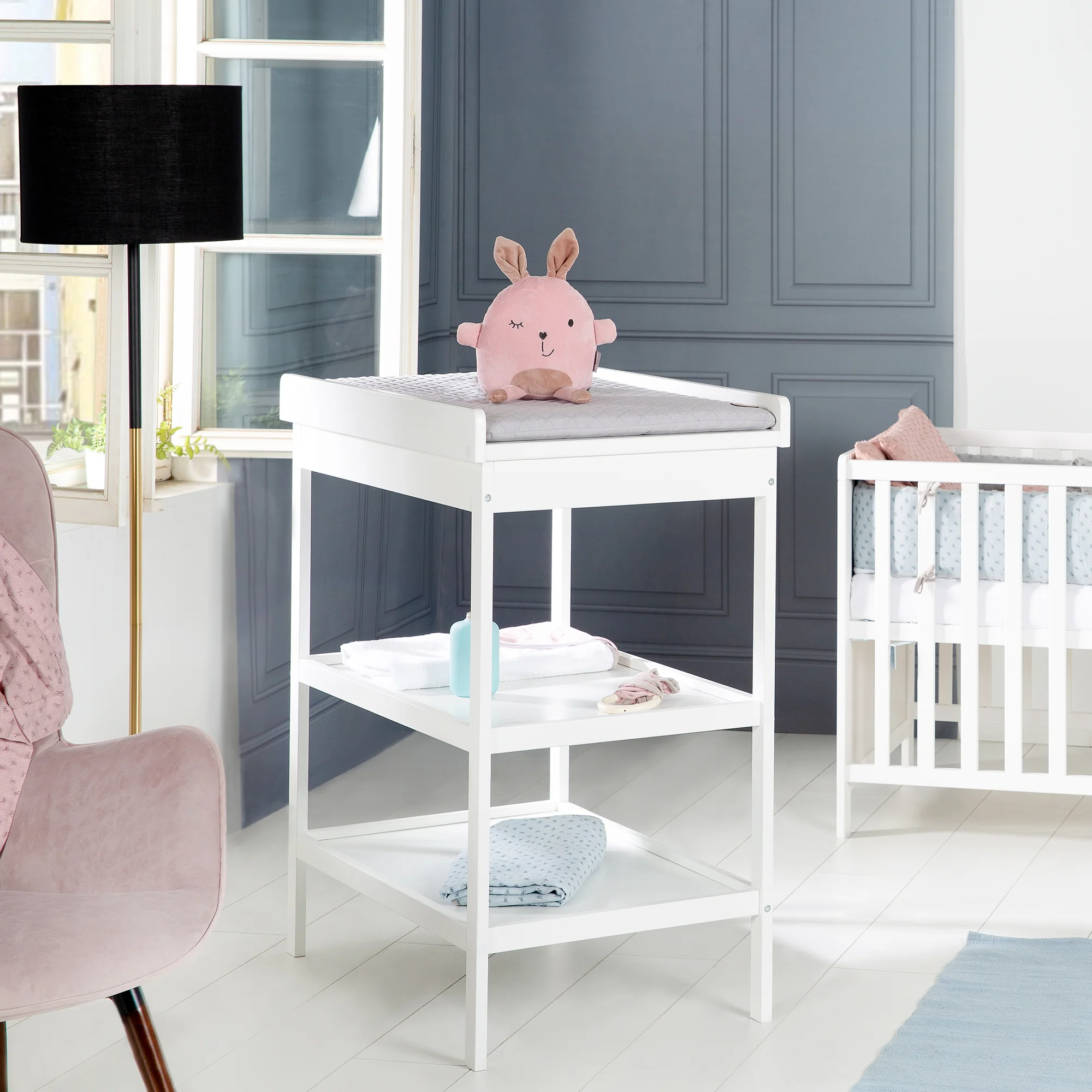 Kinderzimmerset 'roba Style' inkl. Wickelkommode & Beistellbett, mit Lattenrost, 60 x 120 cm, weiß - Image 14