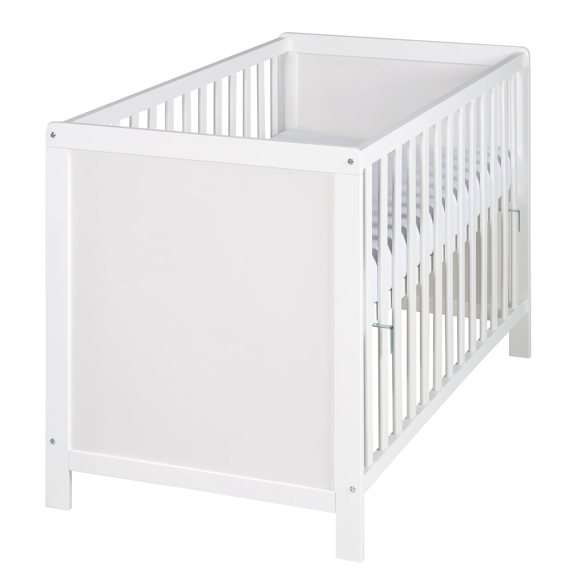 Baby- & Beistellbett 2in1 'Hamburg' 60x120 cm, weiß, verstellbar, inkl. 5 Schlupfsprossen - Image 6