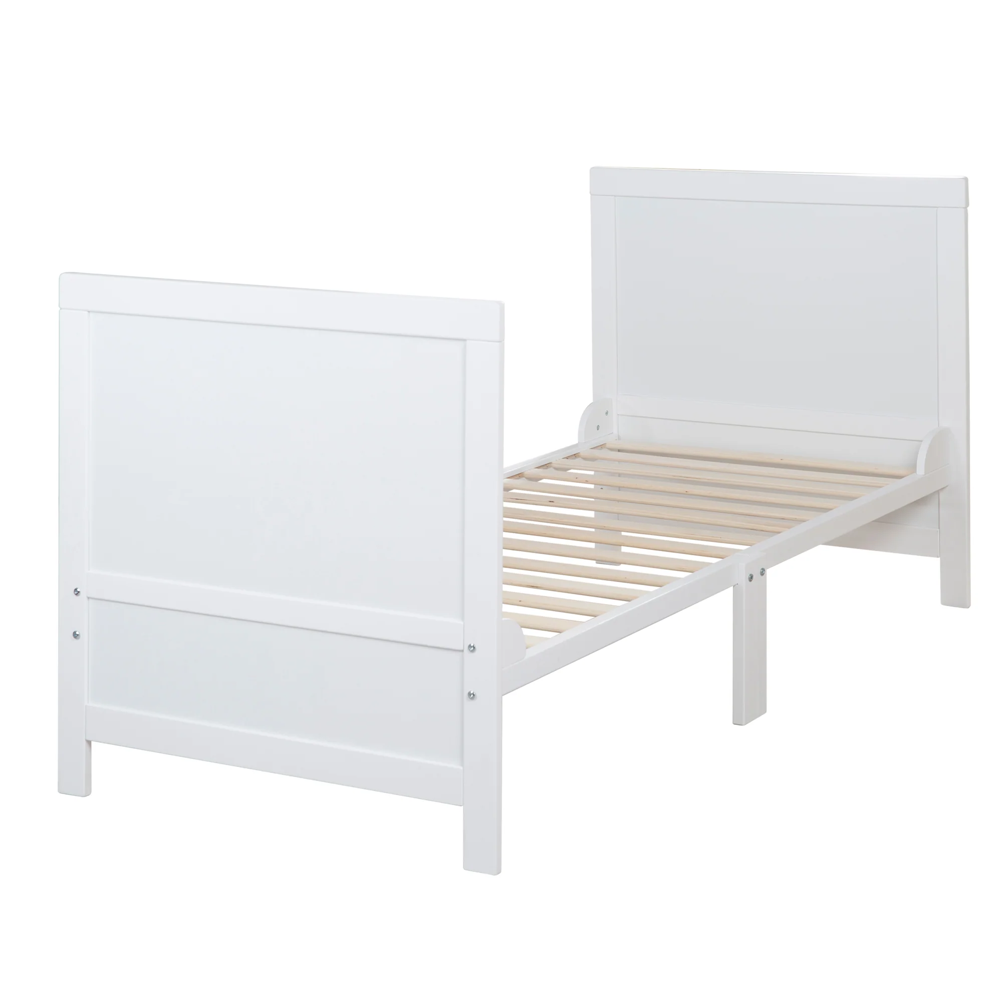 Kombi-Kinderbett EASY SLEEP 70x140 inkl. Umbauecken - Holz weiß lackiert - Image 7