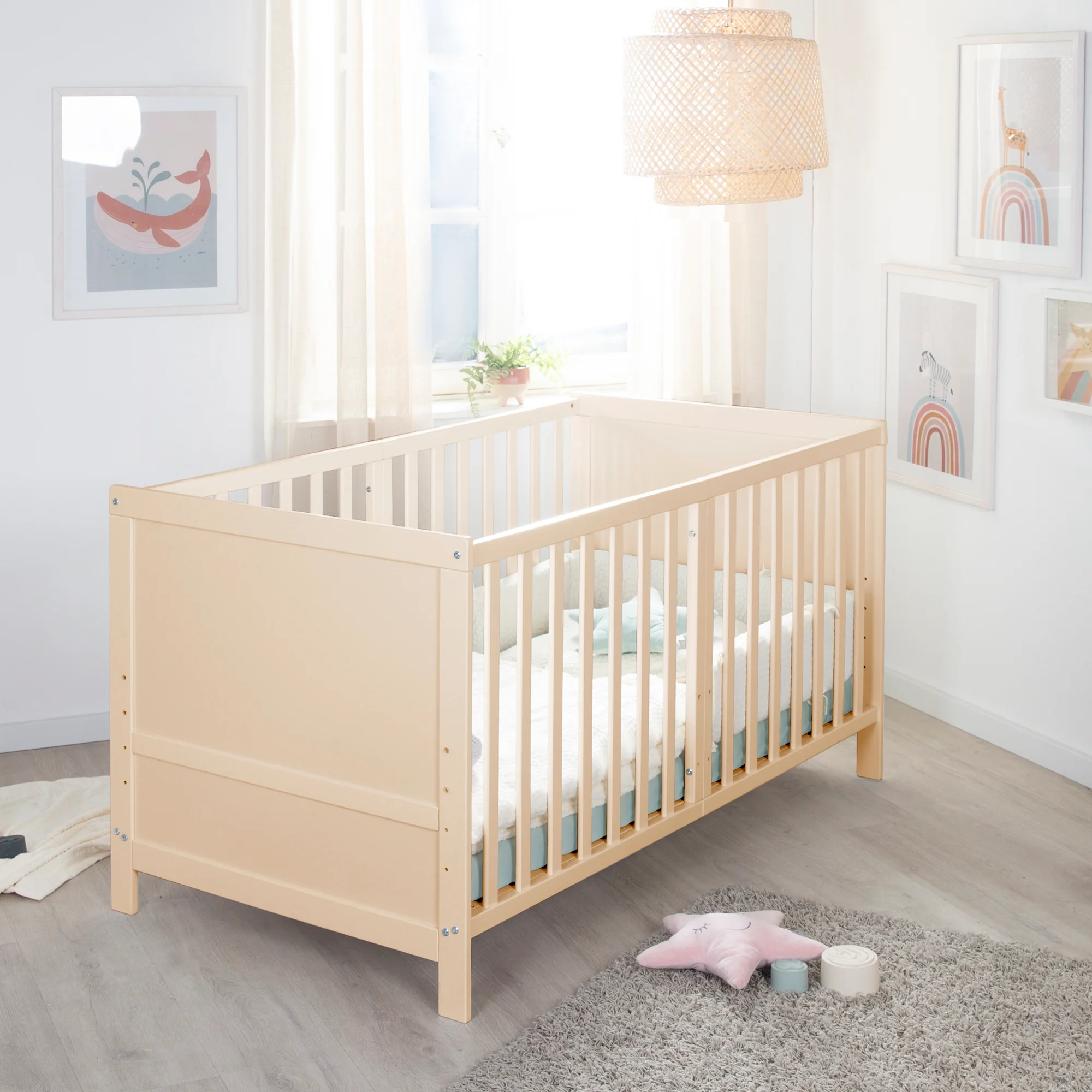 Kombi-Kinderbett EASY SLEEP 70x140 inkl. Umbauecken - Holz natur - Image 10