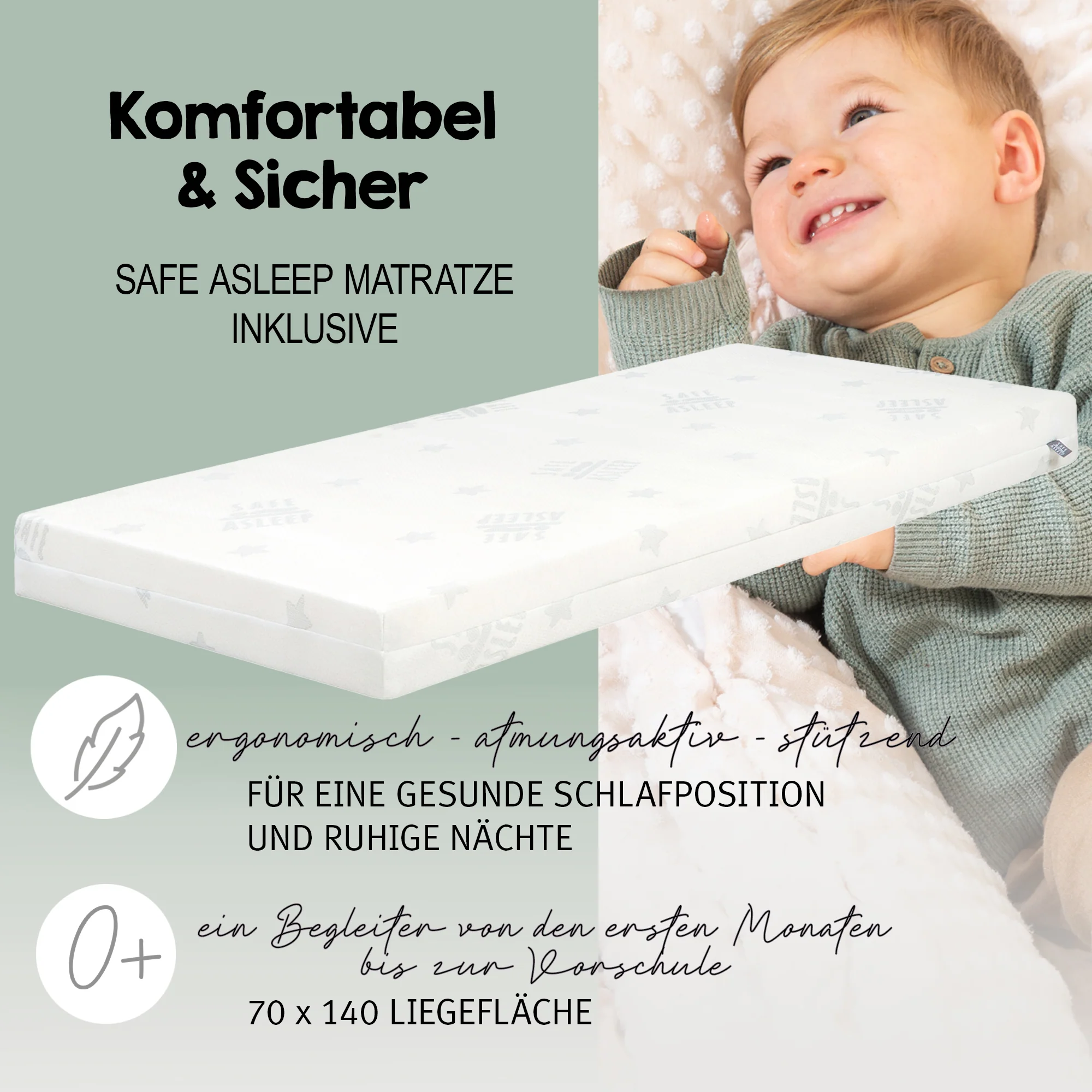 Babybettset 'Savanna Friends' 70 x 140 inkl. kompletter Ausstattung - Naturgrau / Beige - Image 8
