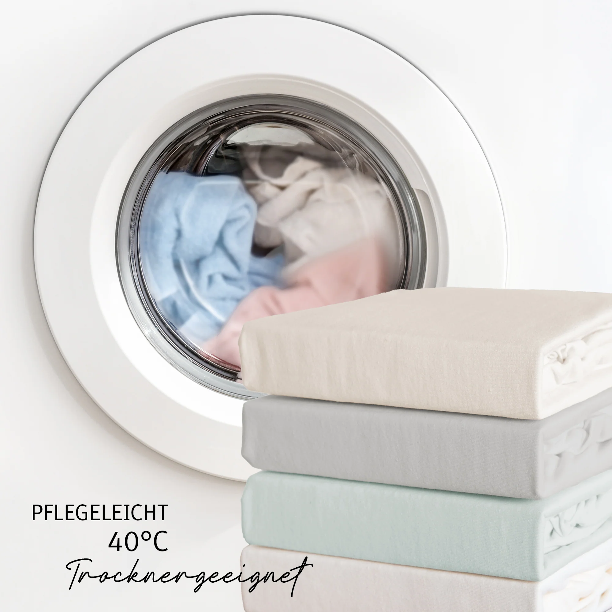 Spannbettlaken 'safe asleep®' - Single Jersey Baumwolle - Zertifiziert - Canadian White - Image 5
