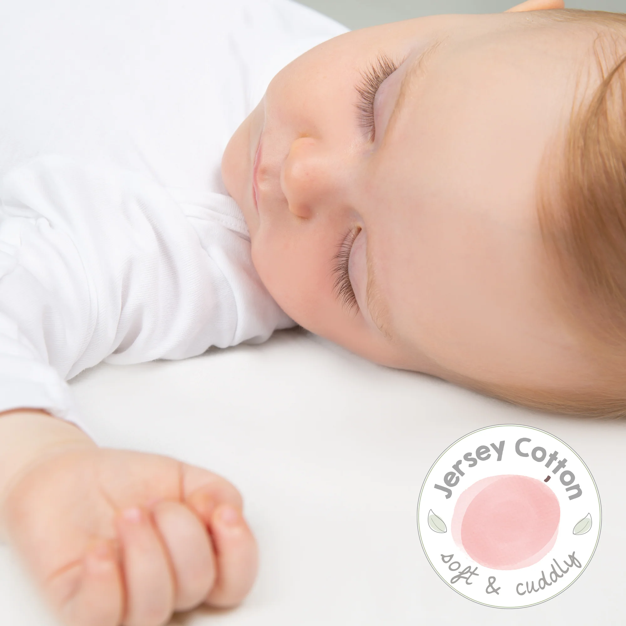 Spannbettlaken 'safe asleep®' - Single Jersey Baumwolle - Zertifiziert - Weiß - Image 4