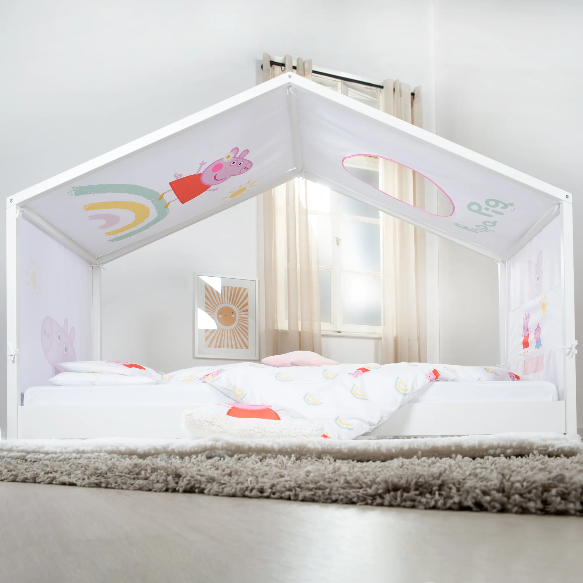 Hausbettbezug 90 x 200 cm 'Peppa Pig' - Rosa / Weiß - Image 6