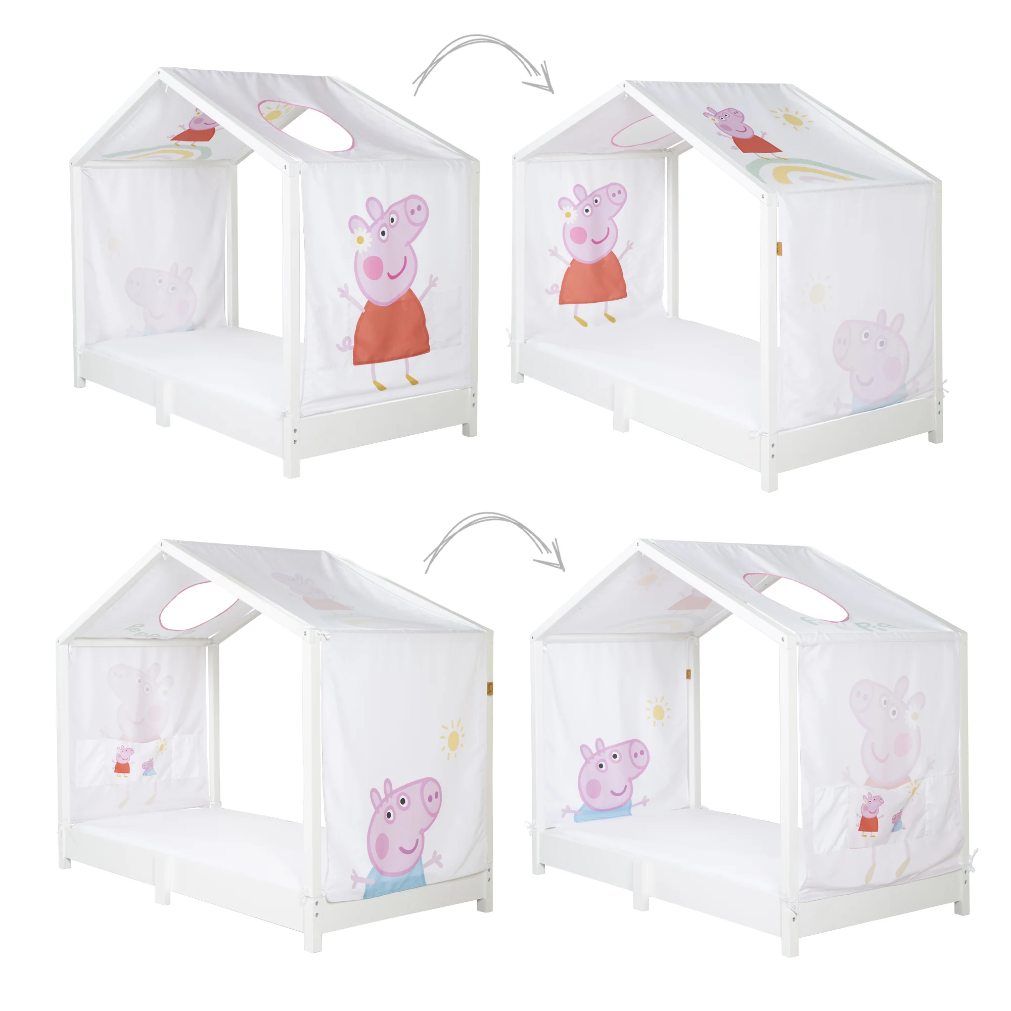 Hausbettbezug 70 x 140 cm 'Peppa Pig' - Rosa / Weiß - Image 5