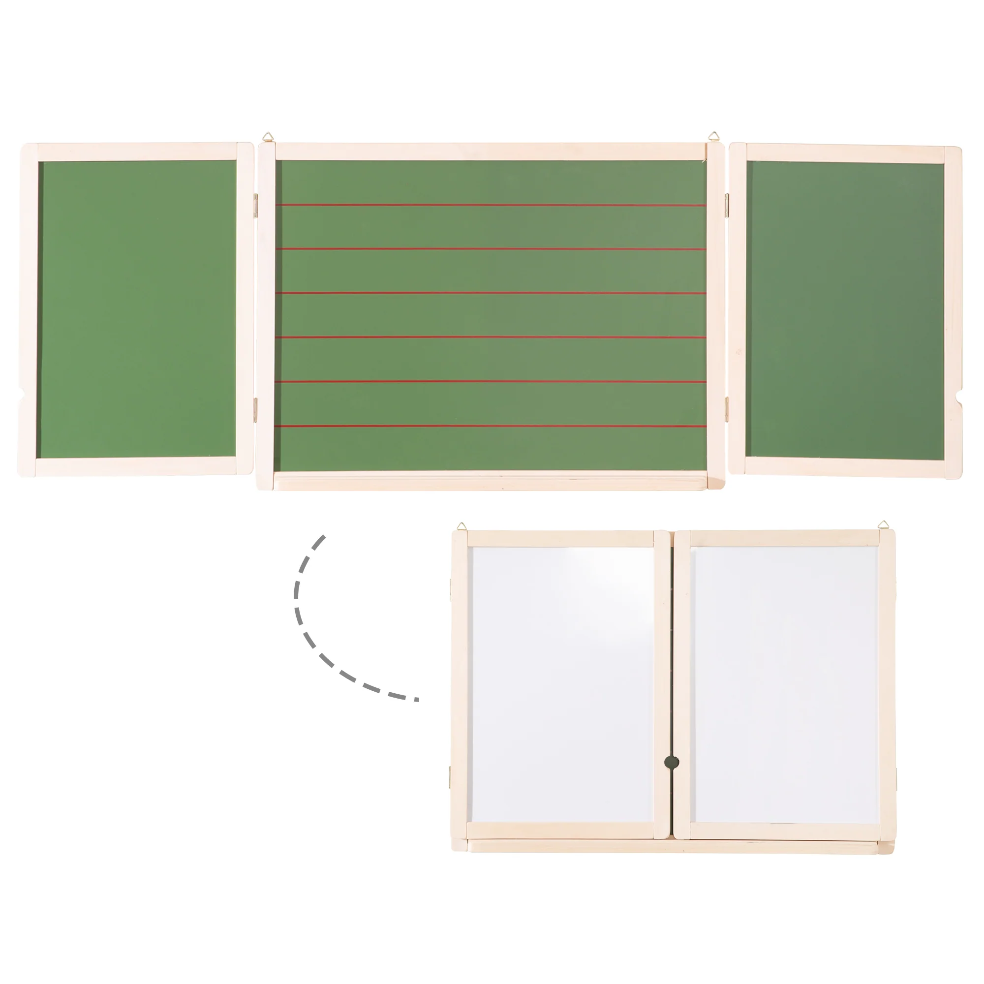 Schreib- & Maltafel magnetisch, weiß, liniert, inkl. Kreide, Holzmagnetzahlen & -buchstaben - Image 12