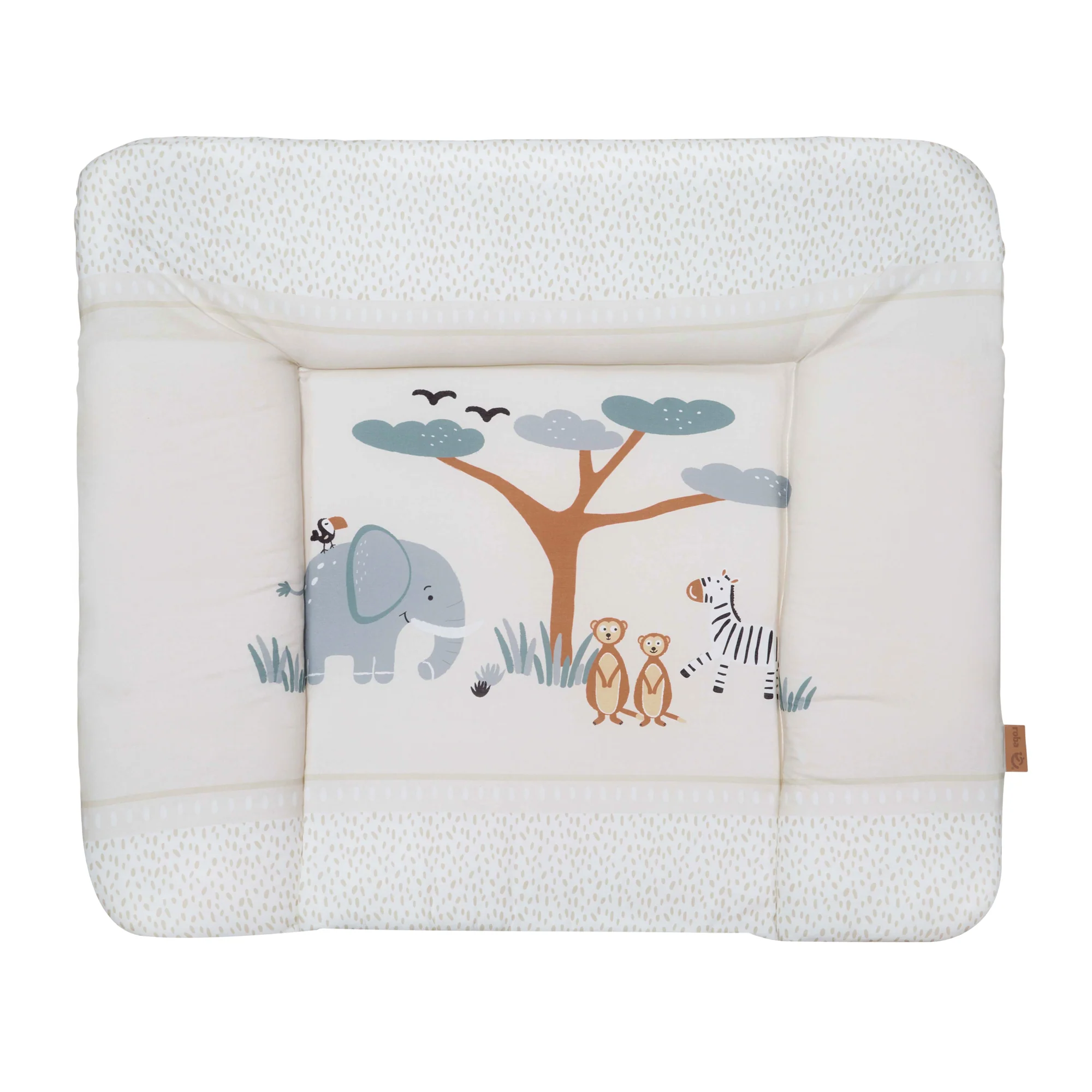 Wickelauflage 'Savanna Friends' 85 x 75 cm - PU-beschichtet - Elefant, Zebra, Erdmännchen - Beige - Image 5