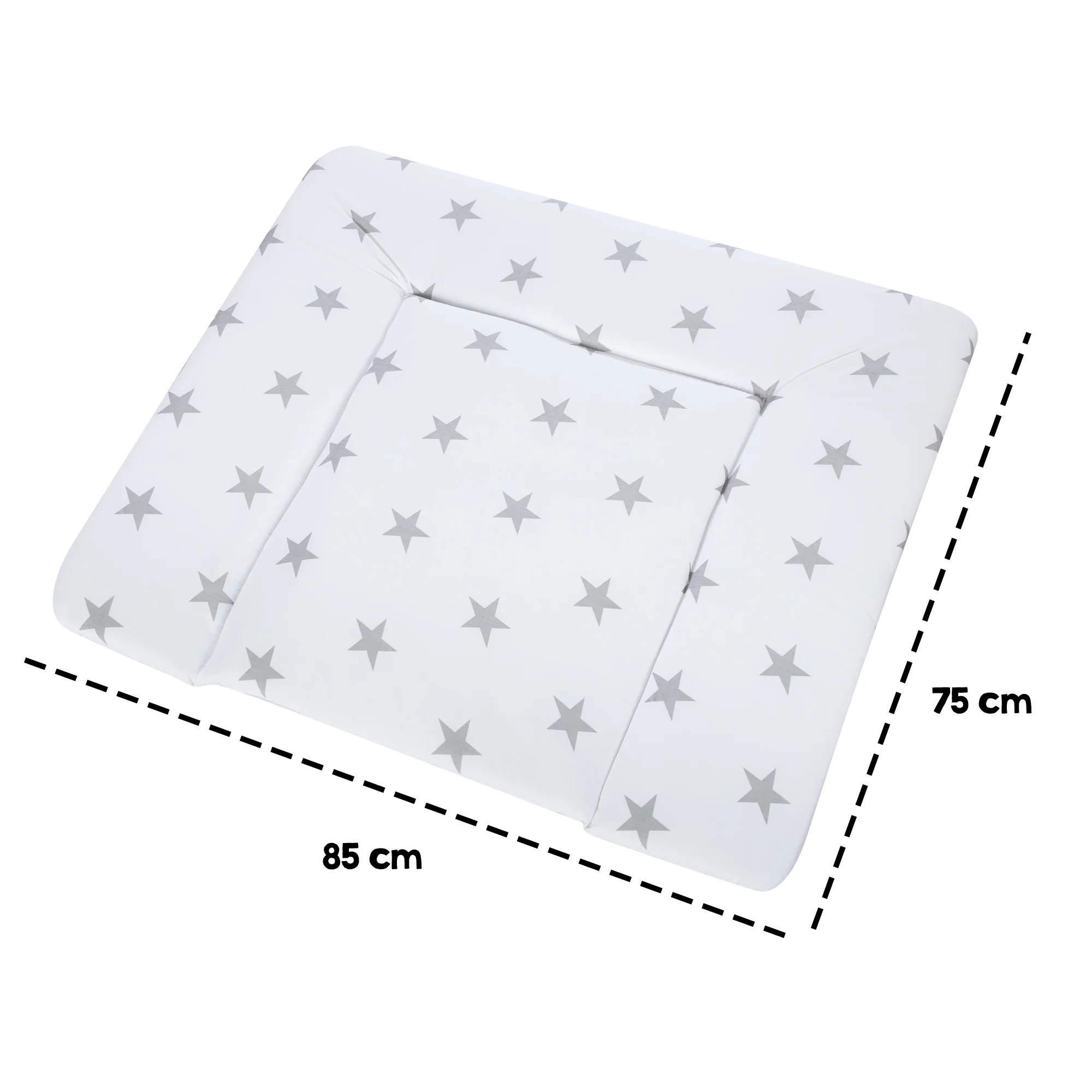 Wickelauflage 'Little Stars' - 85 x 75 cm - PU beschichtet - Weiß / Hellgrau - Image 8