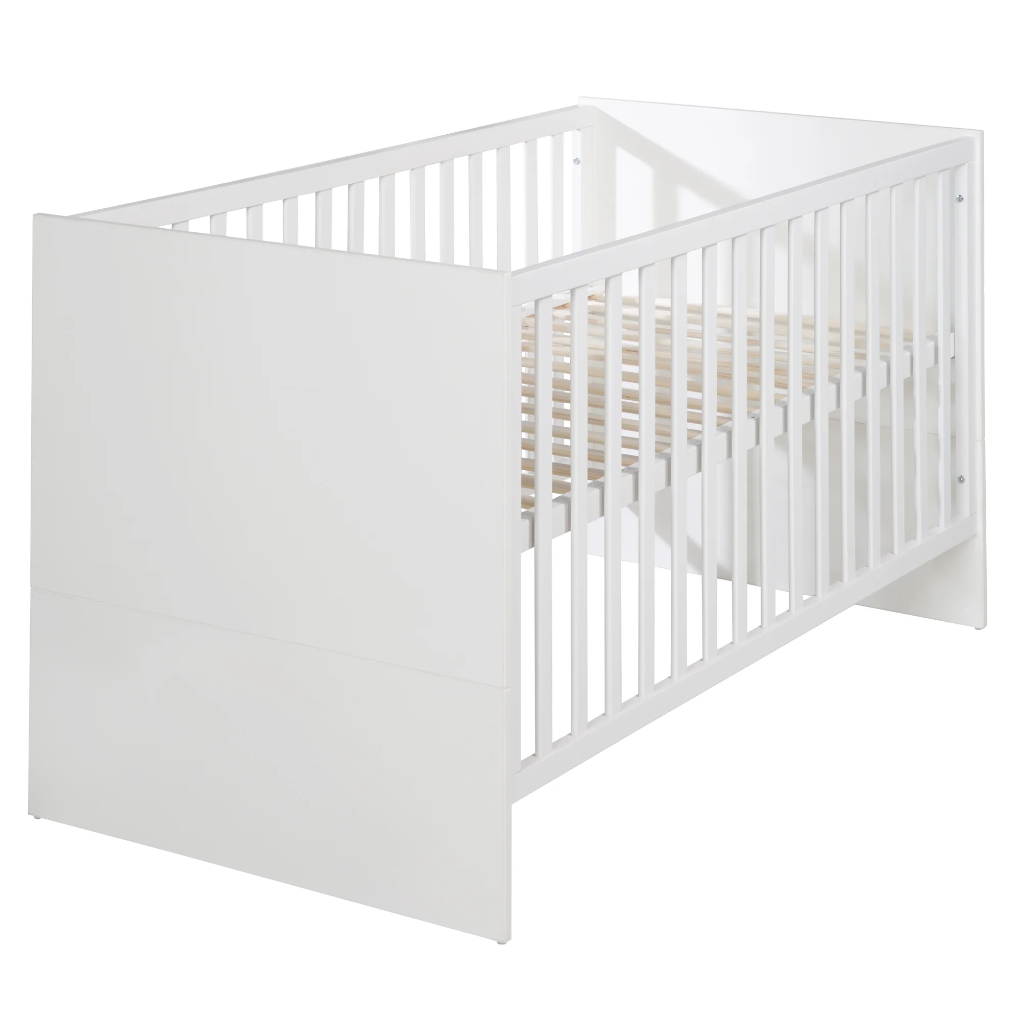 Kinderzimmer 'Lilo' - Kombi-Bett 70x140 + Wickelkommode + Kleiderschrank 2-türig - Weiß - Image 9