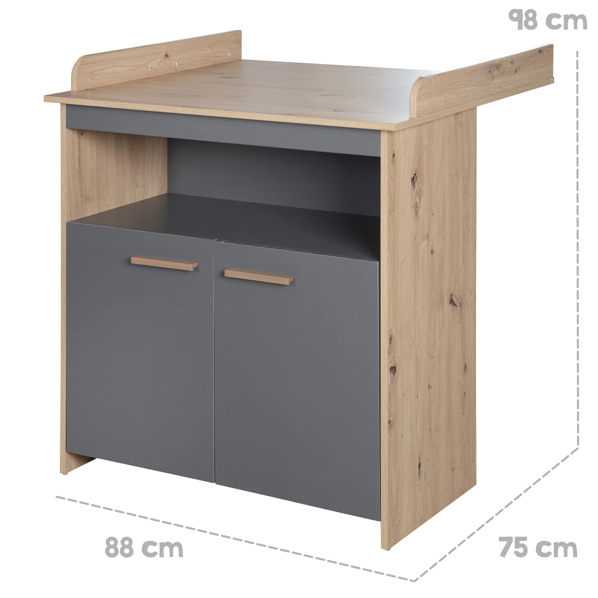 Kinderzimmerset 'Anna' 3-teilig - Anthrazit / Dekor Kent Eiche - Image 17
