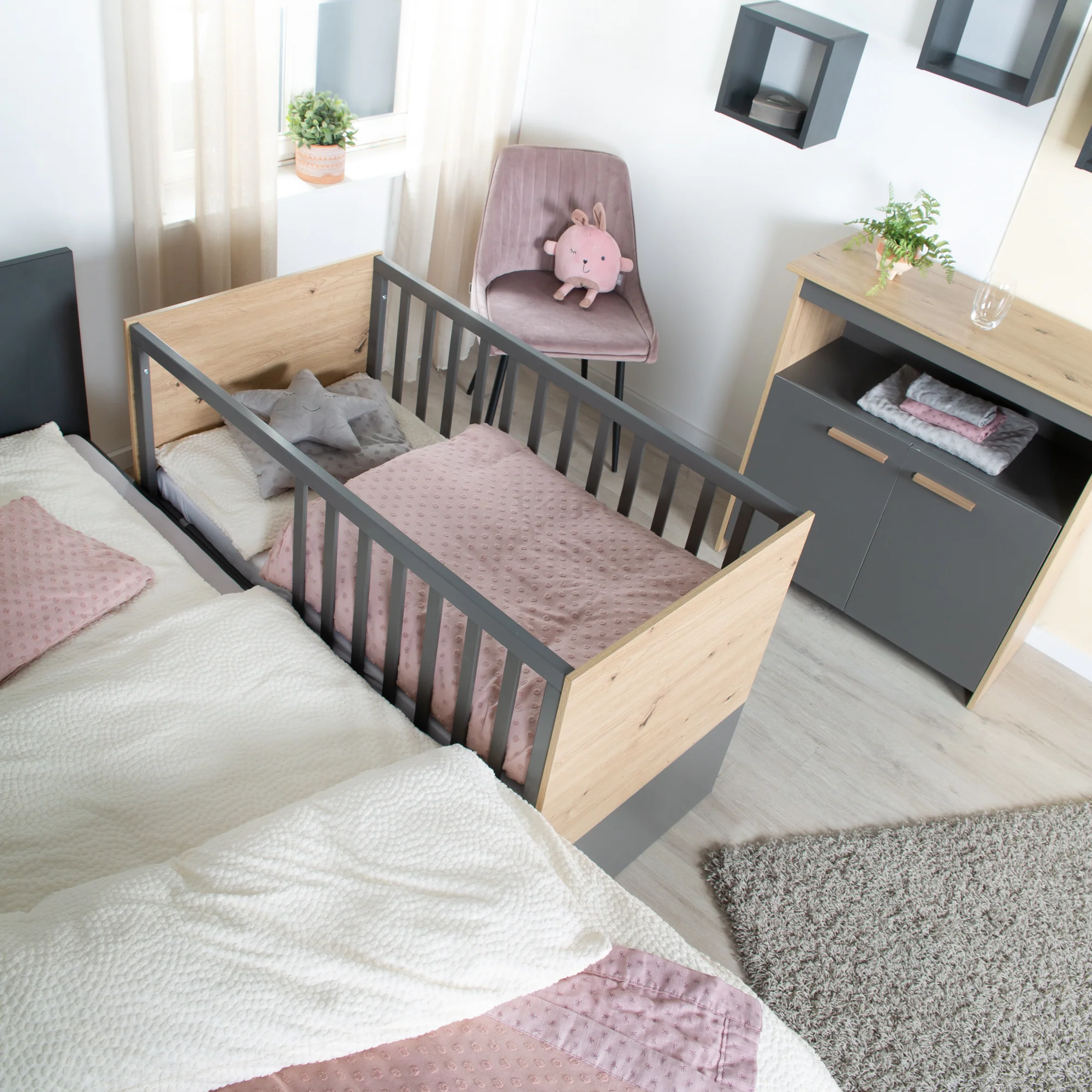 Kinderzimmerset 'Anna' 3-teilig - Anthrazit / Dekor Kent Eiche - Image 26