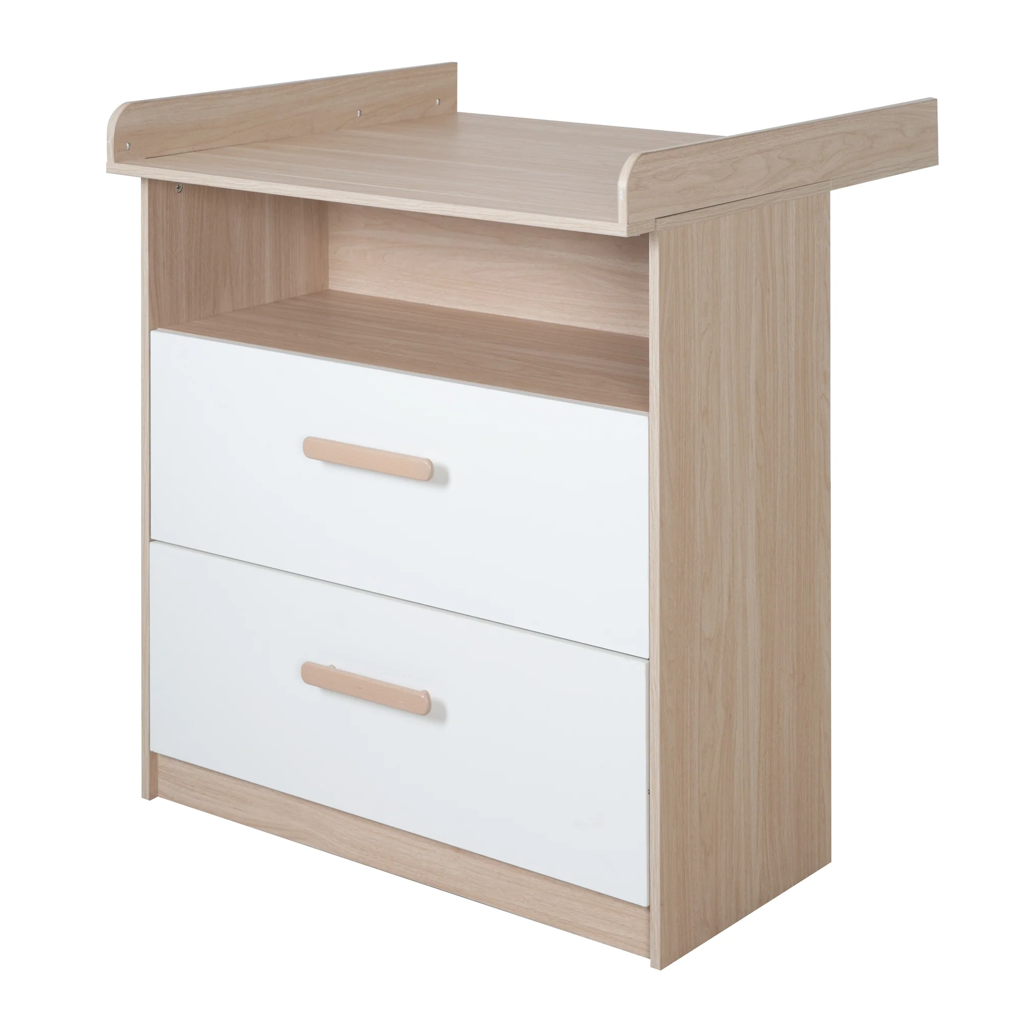 Babyzimmer Set Cabane 3-teilig in Hausoptik - Weiß / Dekor Eiche - Image 11