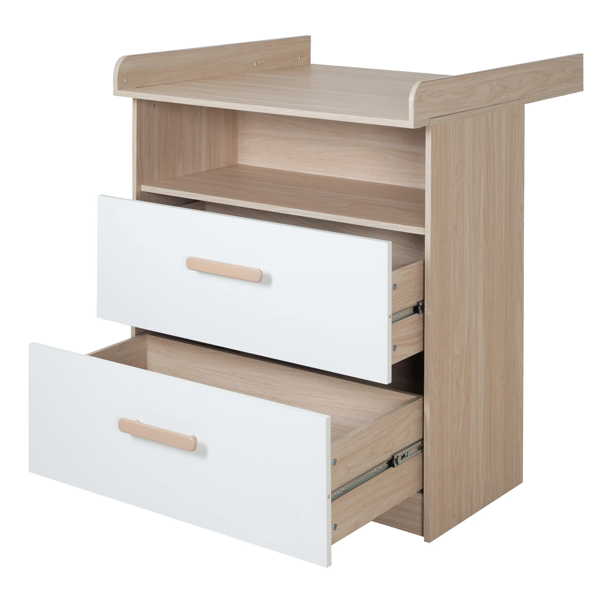 Babyzimmer Set Cabane 3-teilig in Hausoptik - Weiß / Dekor Eiche - Image 13