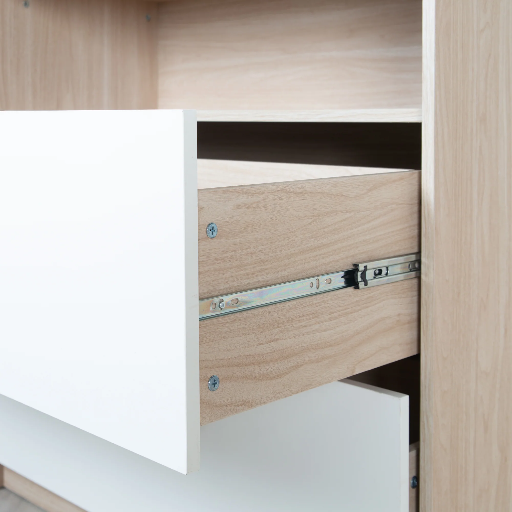Babyzimmer Set Cabane 3-teilig in Hausoptik - Weiß / Dekor Eiche - Image 23