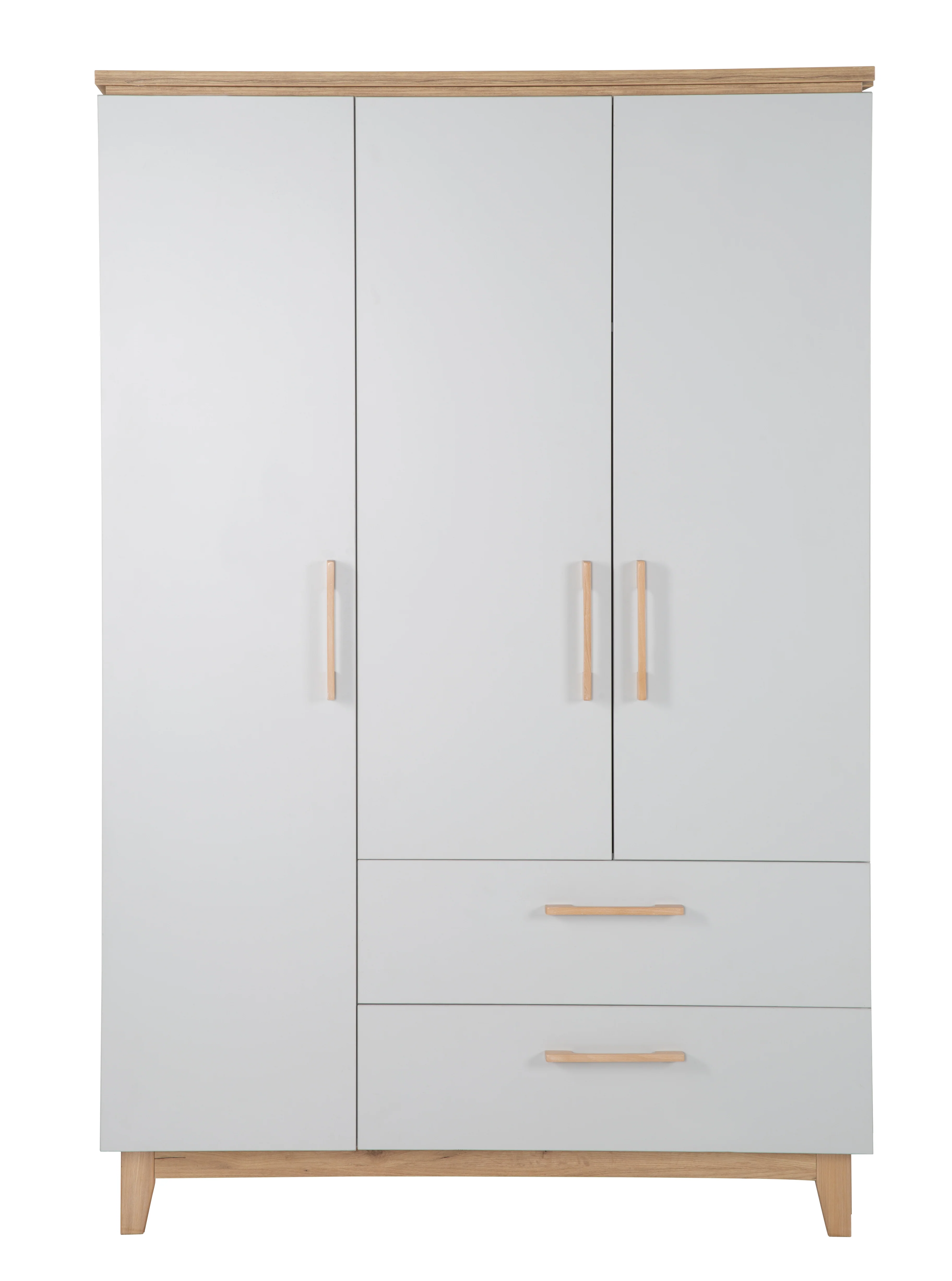 Kinderzimmerset 'Caro', inkl. Kombi-Bett 70 x 140 cm, Wickelkommode & 3-türigem Schrank, Lichtgrau/Goldeiche - Image 9