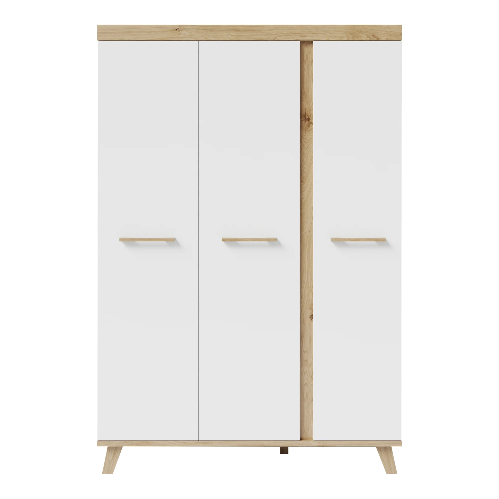 Kinderzimmer 3-teilig 'Smile' - Kombi-Bett + Wickelkommode + Kleiderschrank - Artisan Eiche / Weiß - Image 10