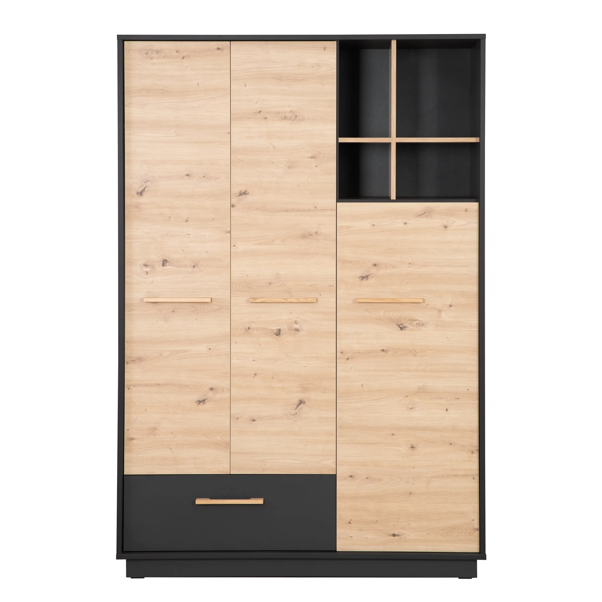Kinderzimmerset 'Lenn' 3-teilig - Bett 70x140 + Wickelkommode + Kleiderschrank 3-türig - Image 15