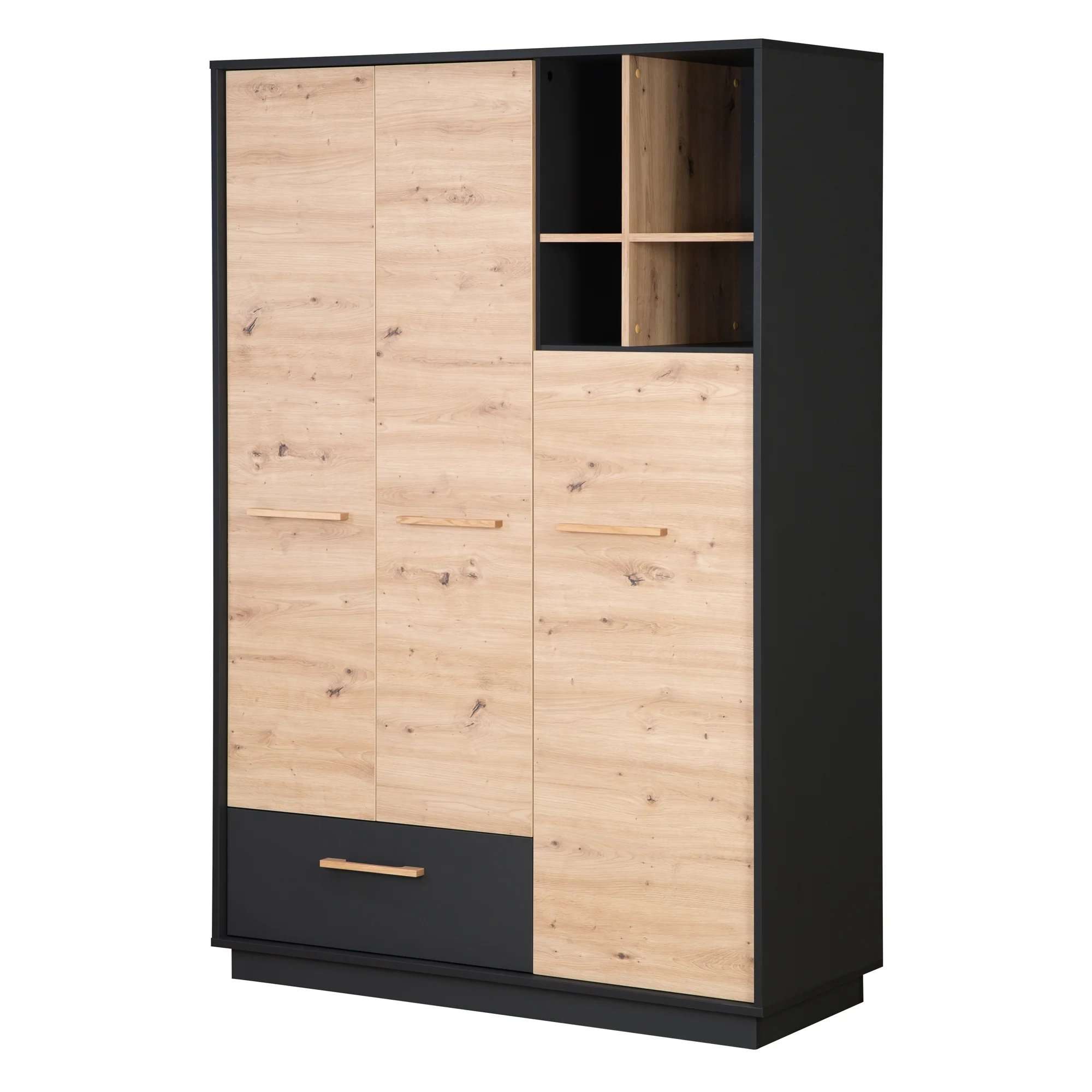 Kinderzimmerset 'Lenn' 3-teilig - Bett 70x140 + Wickelkommode + Kleiderschrank 3-türig - Image 16