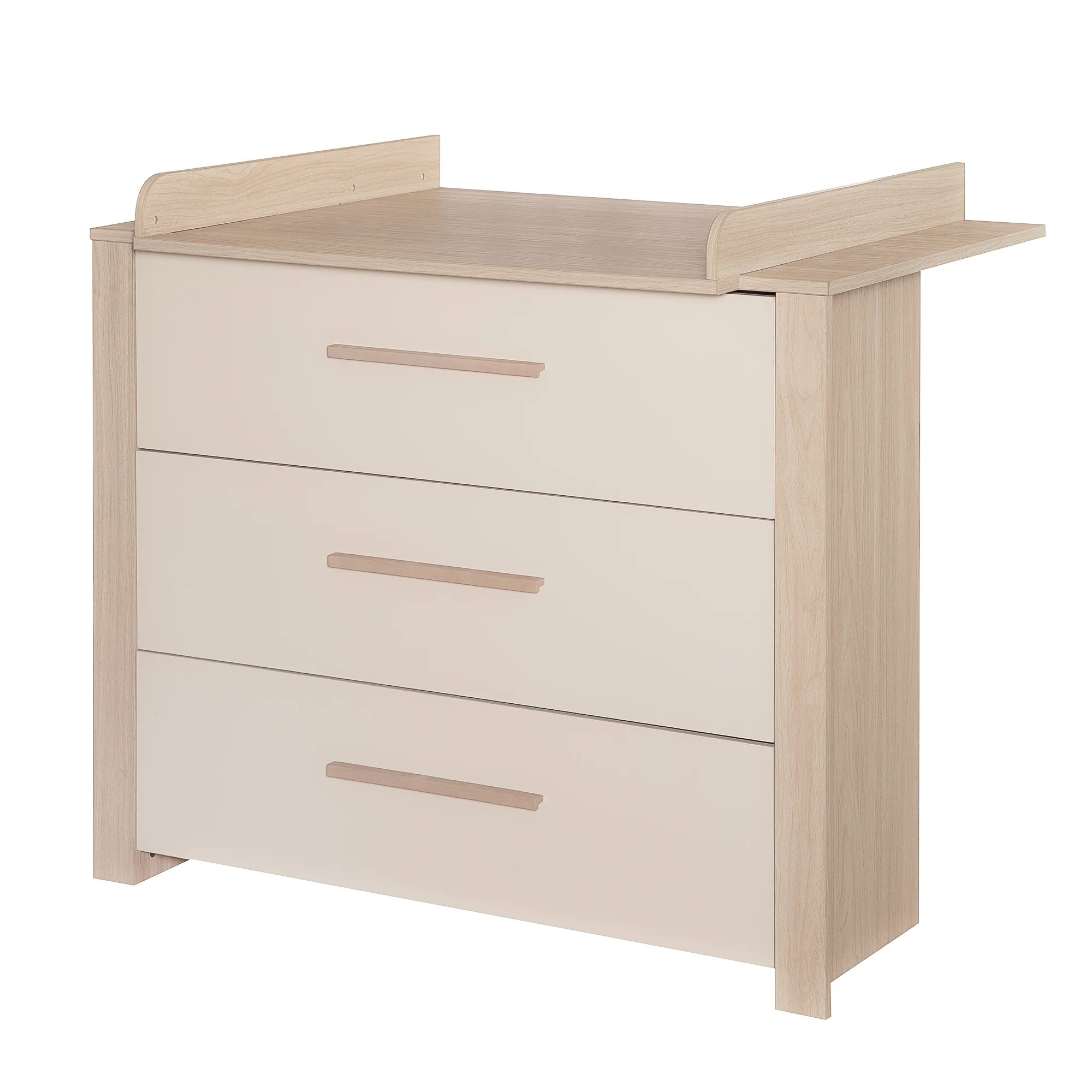 Kinderzimmer Set 3-teilig 'Momo' - Griffe aus Massivholz - Cashmere / Tristan Eiche - Image 15