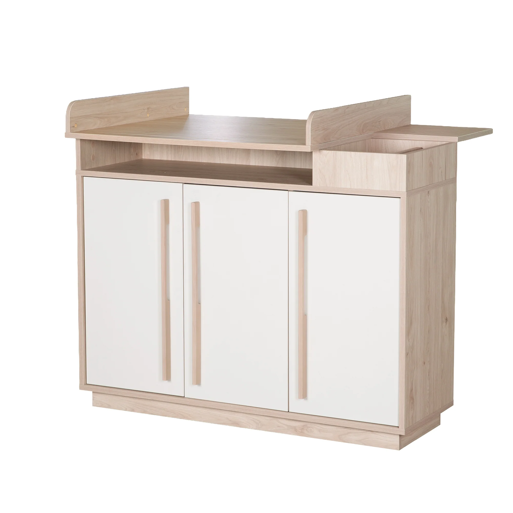 Babyzimmer 'Elva' 3-teilig - Offene Fächer & Soft Close - Cashmere / Virginia Chestnut - Image 9