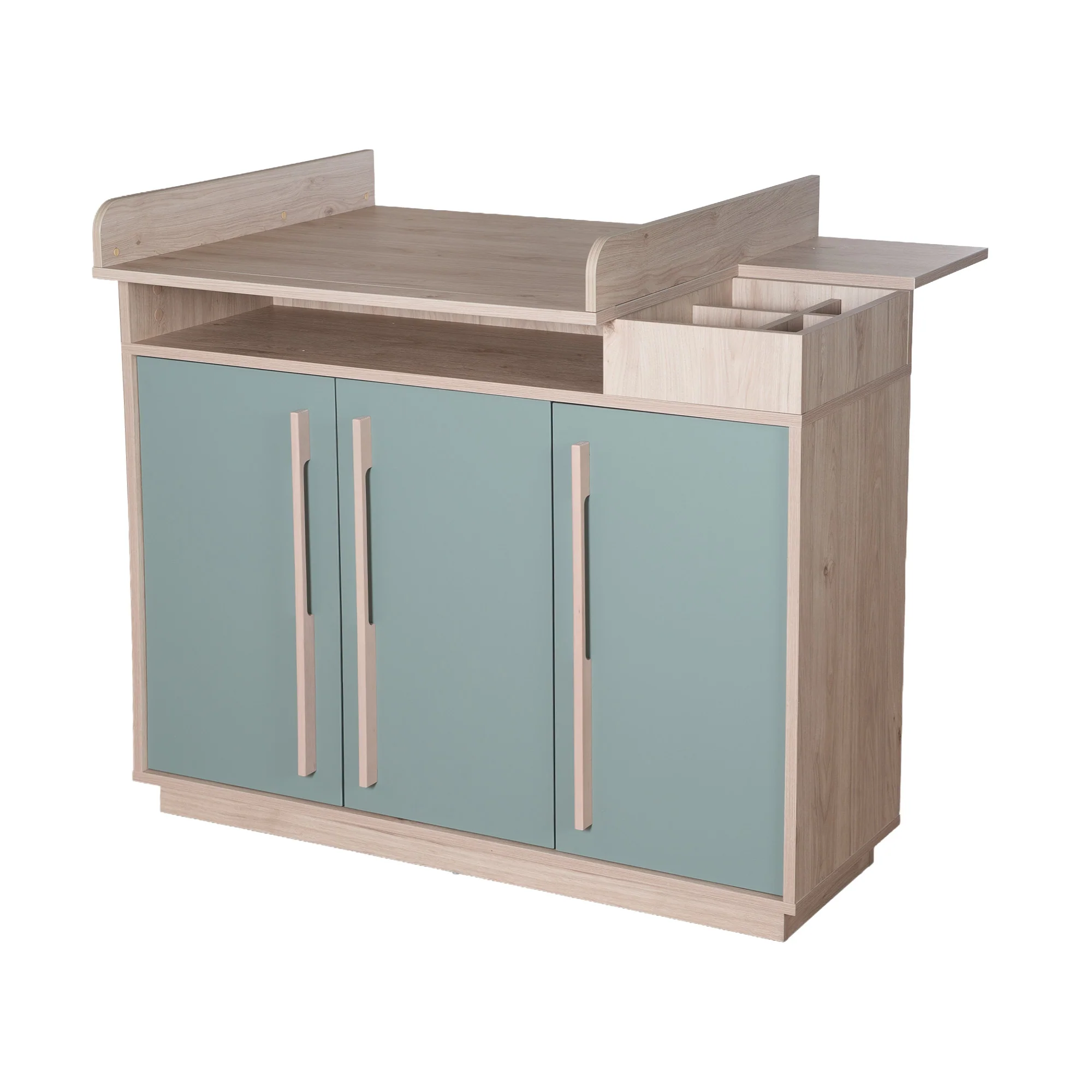 Babyzimmer 'Selva' 3-teilig - Offene Fächer & Soft Close - Reed Green / Virginia Chestnut - Image 11