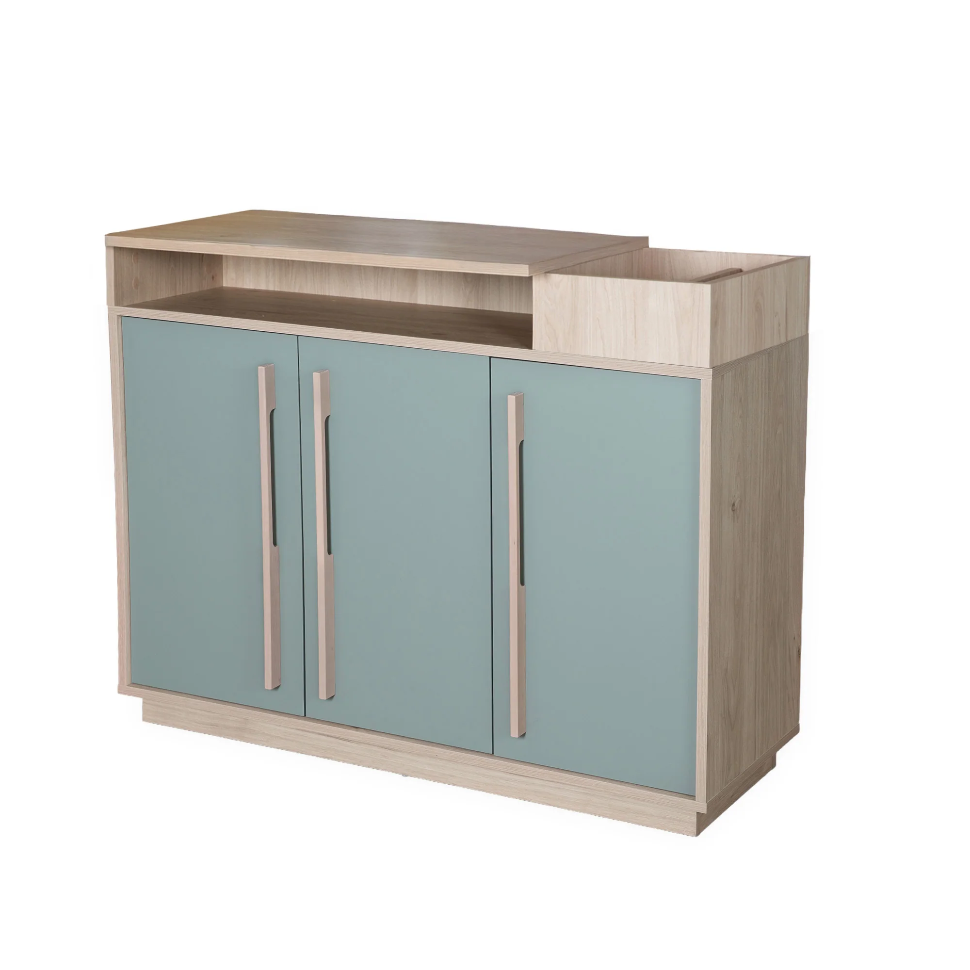 Babyzimmer 'Selva' 3-teilig - Offene Fächer & Soft Close - Reed Green / Virginia Chestnut - Image 18