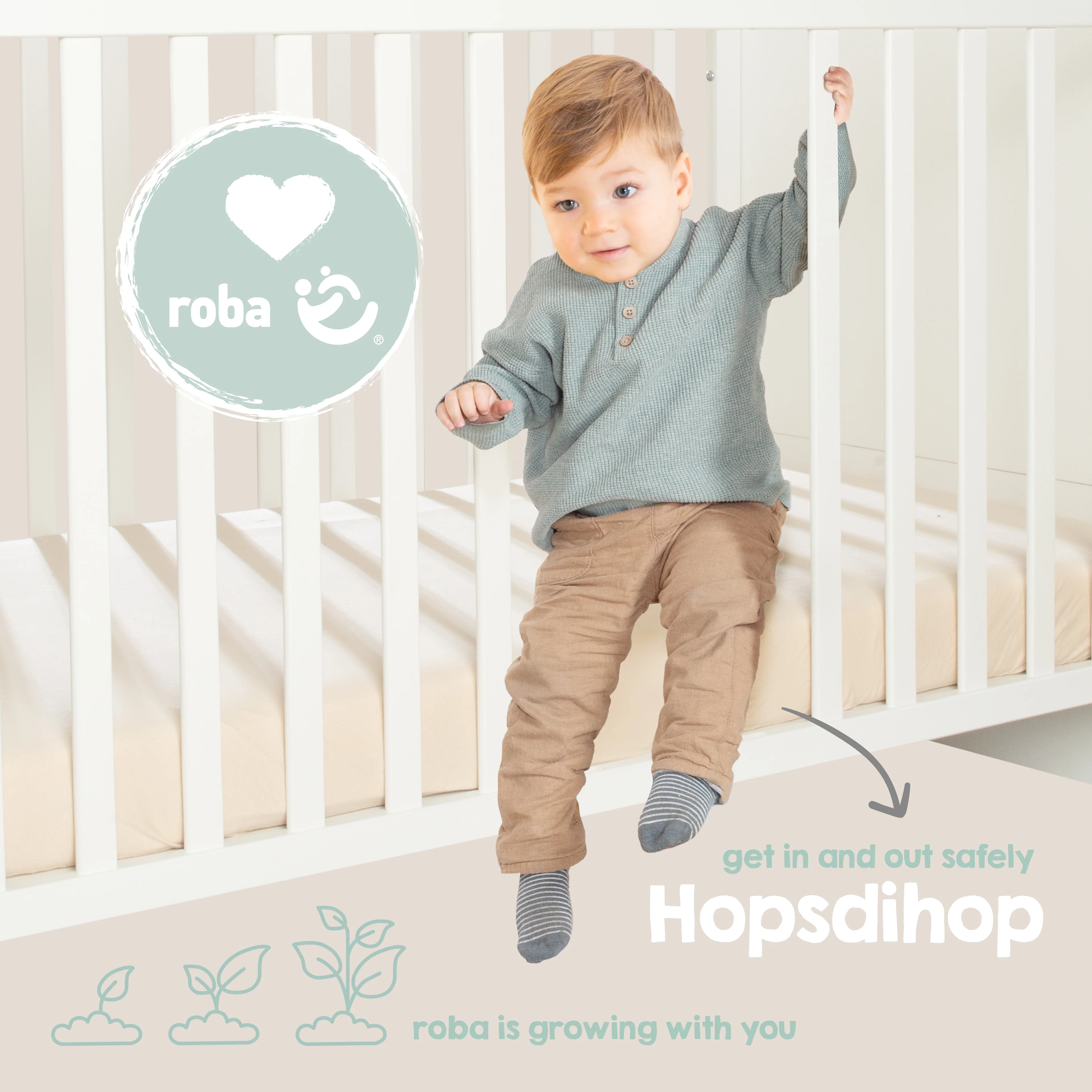 Babyzimmer 'Selva' 3-teilig - Offene Fächer & Soft Close - Reed Green / Virginia Chestnut - Image 27