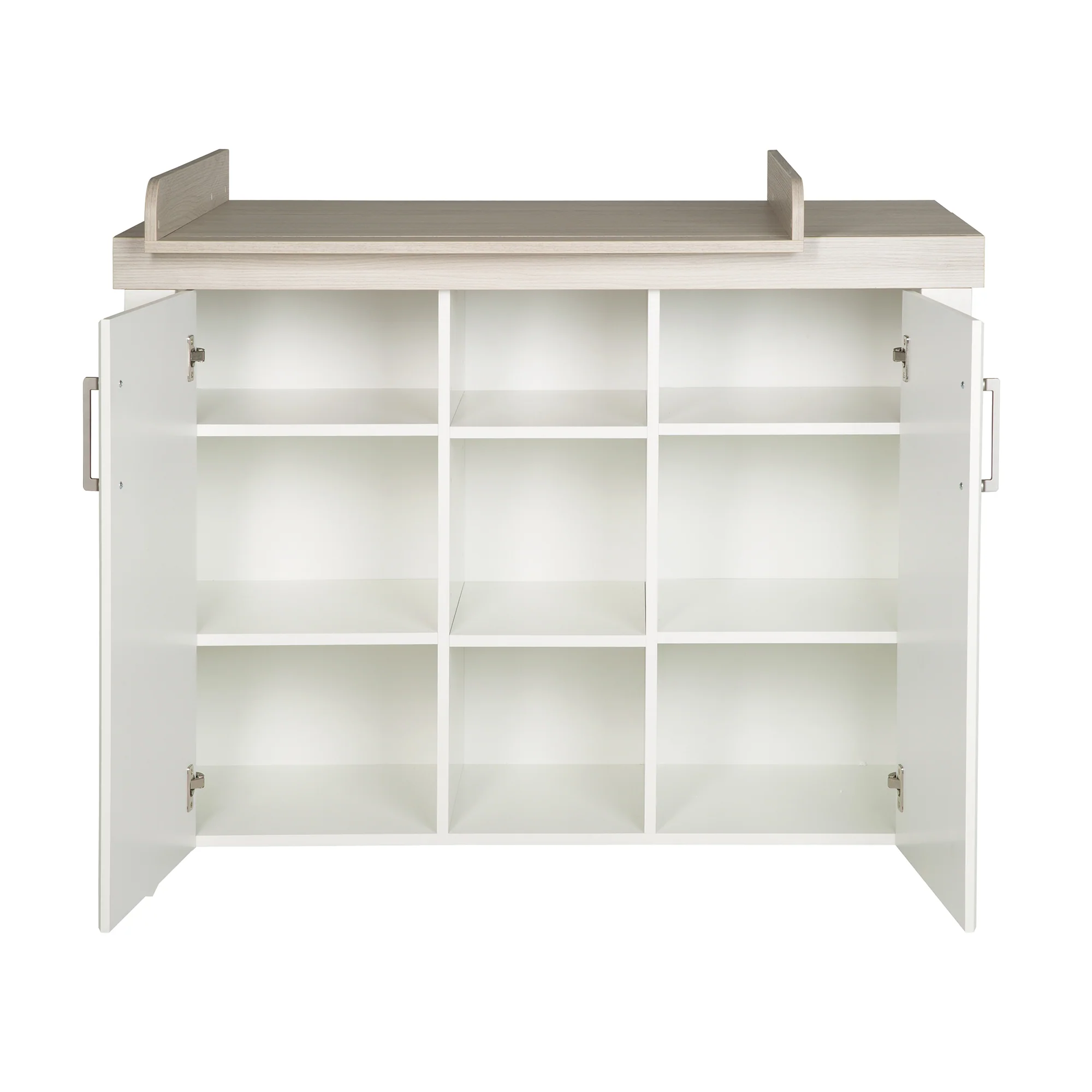 Kinderzimmerset 'Felicia' inkl. Kombi-Bett 70 x 140 cm, Wickelkommode & 3-türigem Schrank, Luna Elm/weiß - Image 9