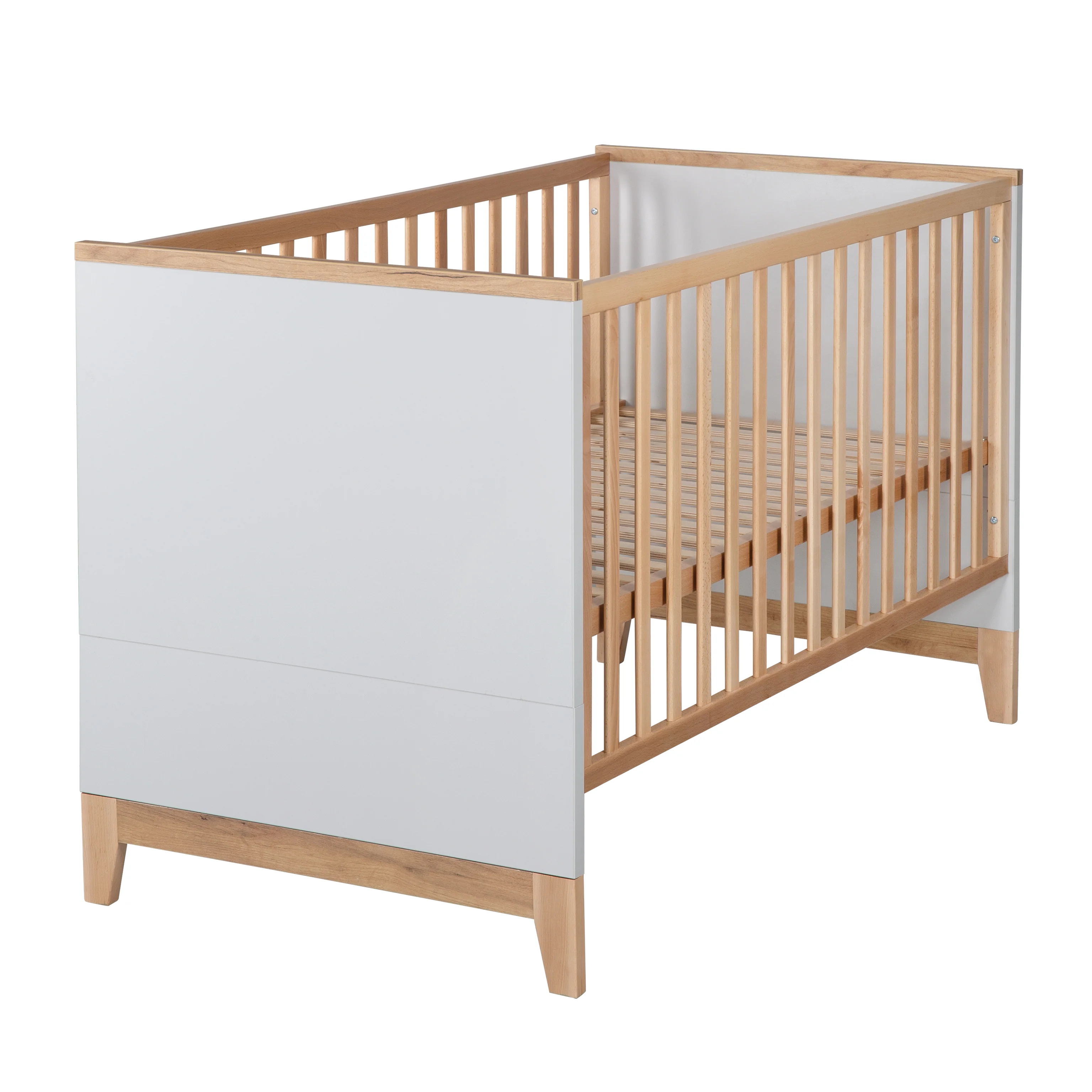 Kinderzimmerset 'Caro', inkl. Kombi-Bett 70 x 140 cm, Wickelkommode & 3-türigem Schrank, Lichtgrau/Goldeiche - Image 13