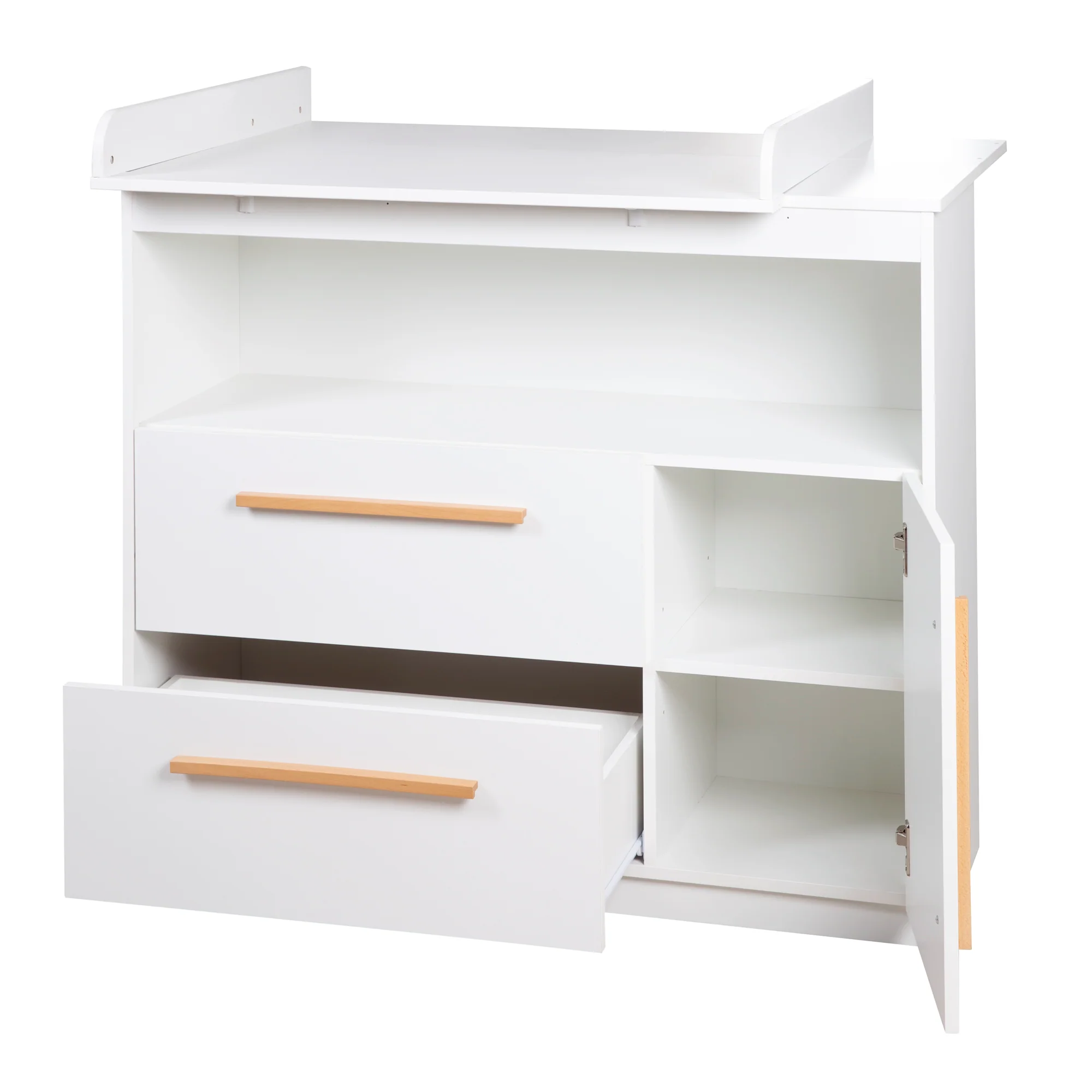 Möbelset 'Lilo' - Kombi-Kinderbett 70x140 cm + Wickelkommode - Weiß - Image 11