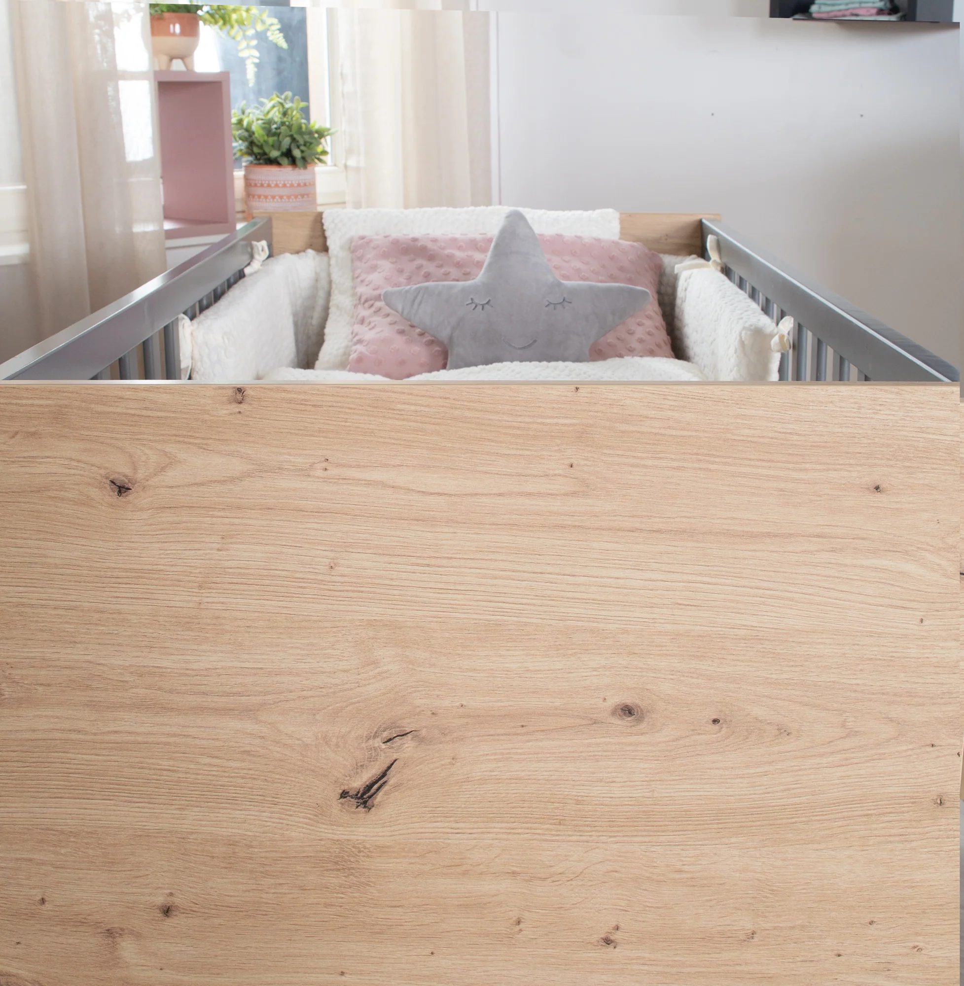 Babymöbel-Set 'Anna' 2-teilig - Anthrazit / Dekor Kent Eiche - Image 11