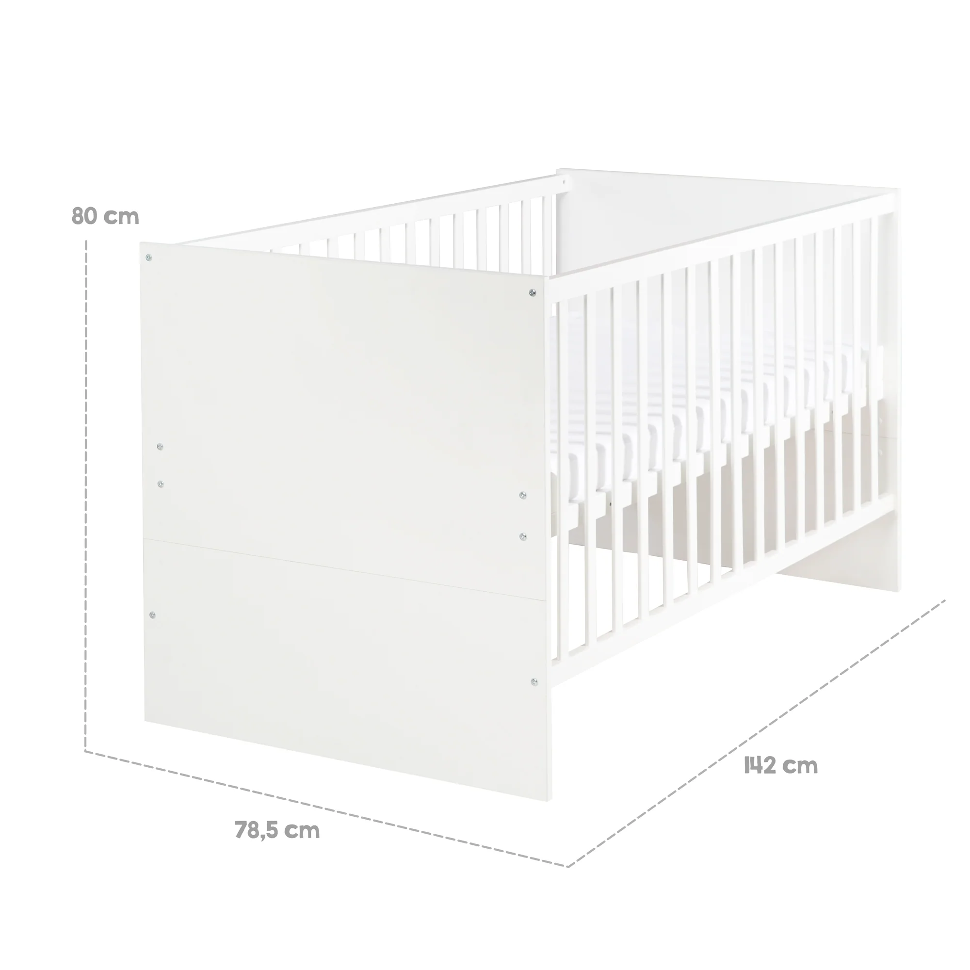 Möbelset 'Anton' inkl. Baby-/Kinderbett 70 x 140 cm & Wickelkommode in Weiß - Image 14
