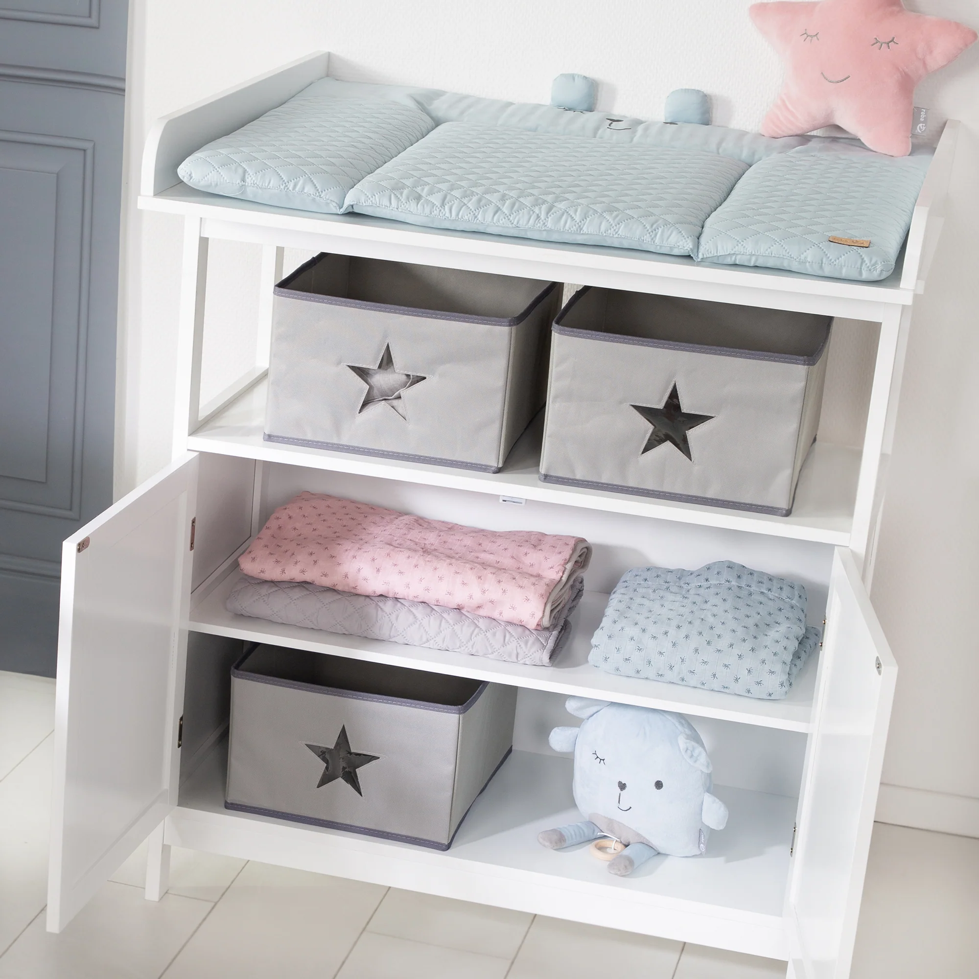 Zimmerset mit Wickelkommode 'Hamburg' & Beistellbett inkl. Lattenrost 60 x 120 cm - Image 8