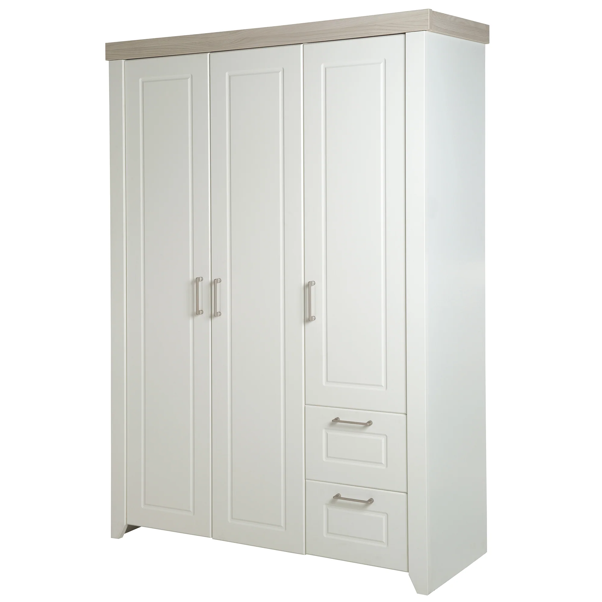 Zimmerset 'Felicia' inkl. Kombi-Bett 70 x 140 cm, Wickelkommode & 3-türigem Schrank, Luna Elm / weiß - Image 12