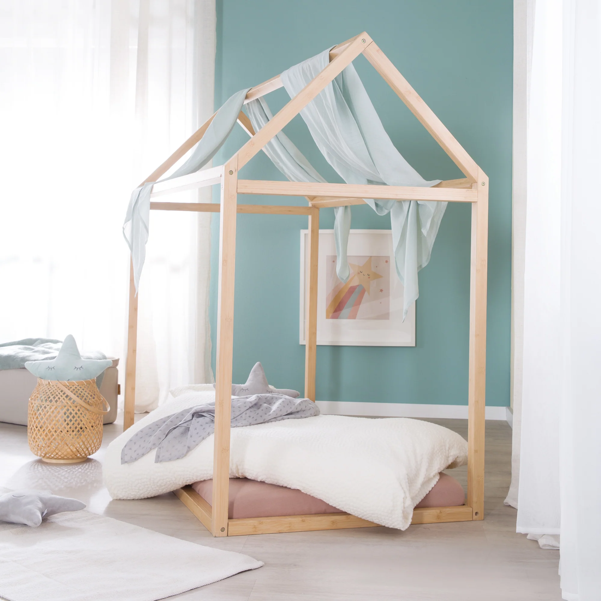 Hausbett 70 x 140 cm - Montessori-Bett aus Bambus-Holz - FSC zertifiziert - Image 11