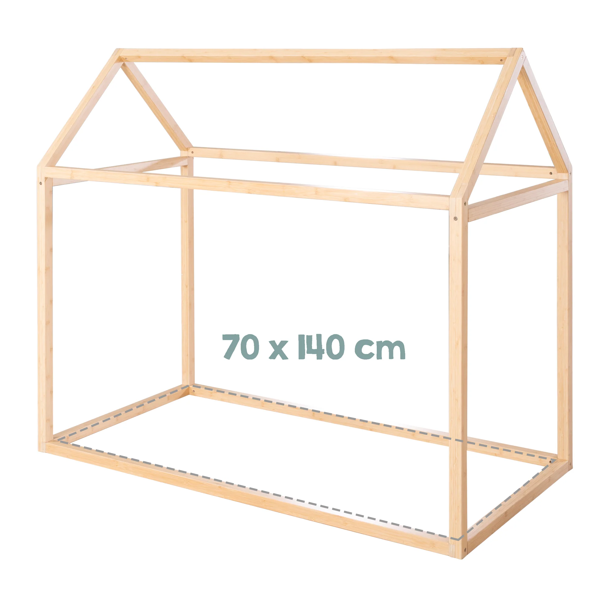 Hausbett 70 x 140 cm - Montessori-Bett aus Bambus-Holz - FSC zertifiziert - Image 12