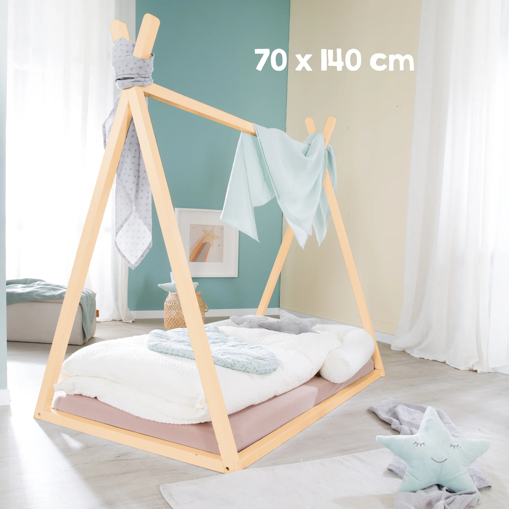 Tipilounge 70 x 140 cm - Montessori-Bett aus Bambus-Holz - FSC zertifiziert - Image 6
