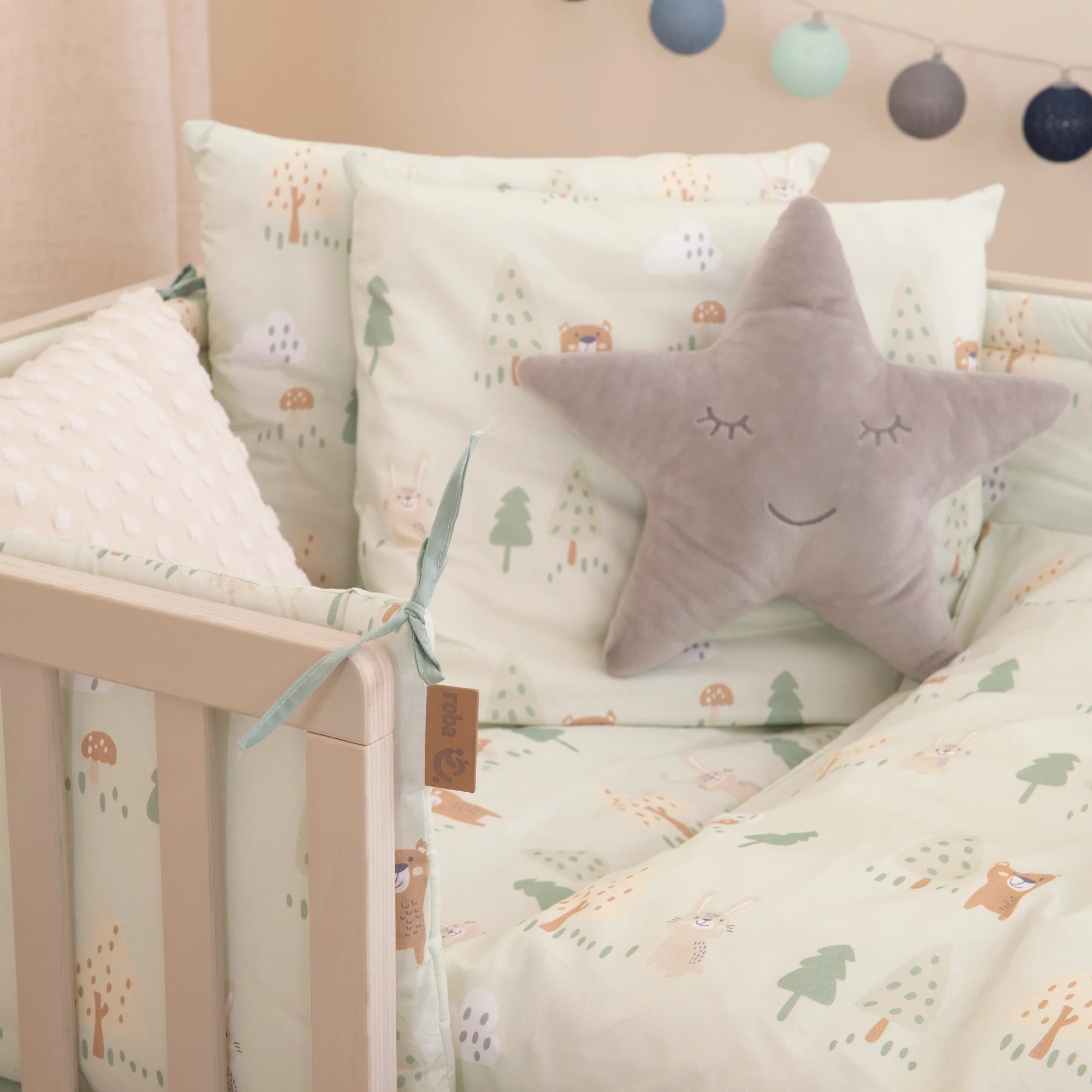 Bettwäsche 'Woodland Buddies' - Bezug für Decke 100 x 135 cm + Kissen 40 x 60 cm - Pastellgrün - Image 9
