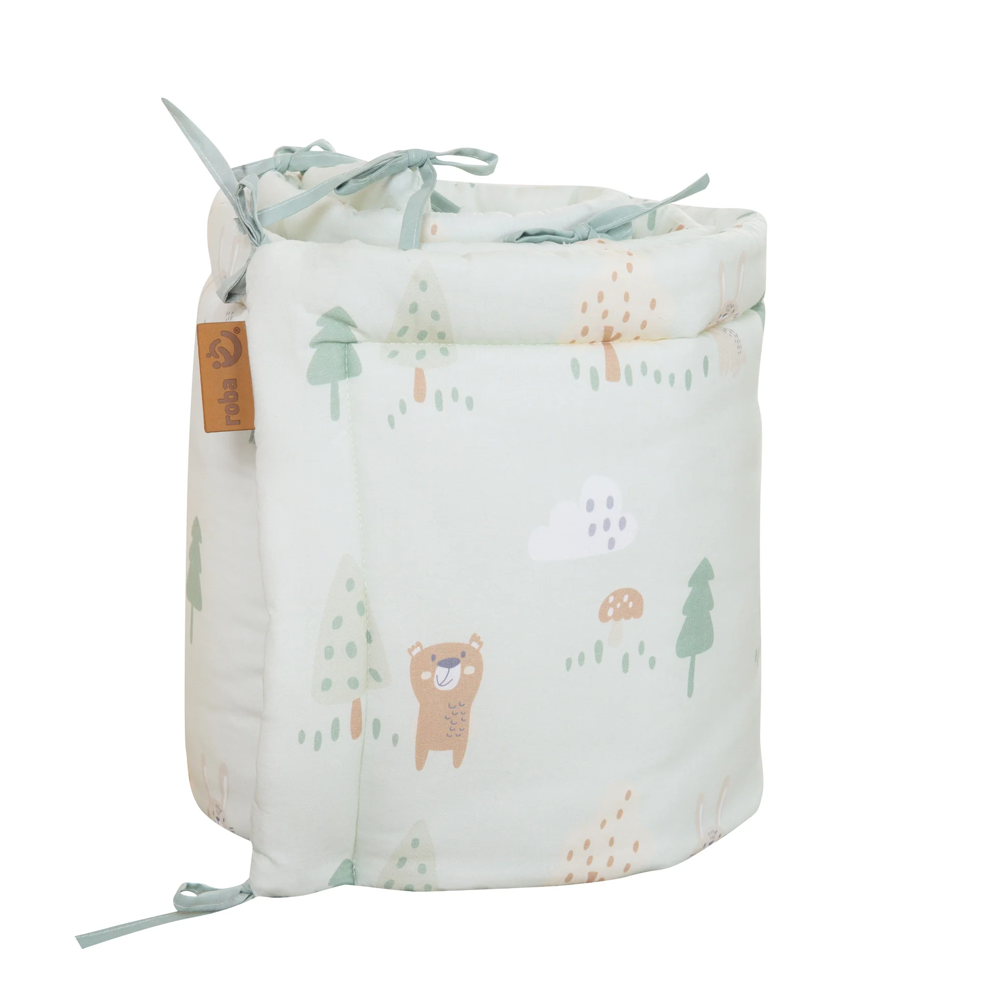 Kinderbettgarnitur 'Woodland Buddies' 4-teilig - Himmel, Nestchen & Bettwäsche - Pastellgrün - Image 4