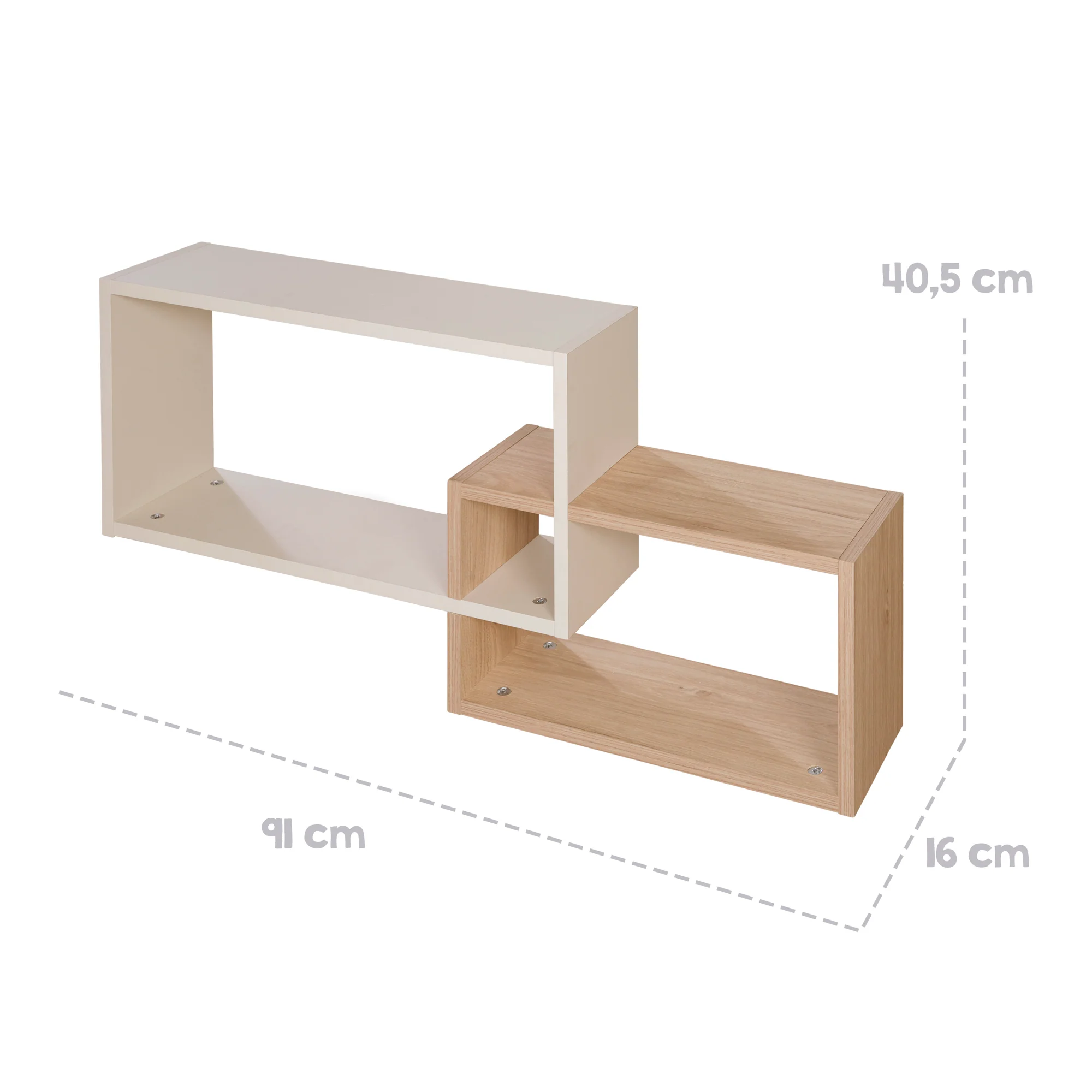 Wandregal mit offenen Fächern für Serien Jil - Cashmere / Virgina Chestnut - Image 6