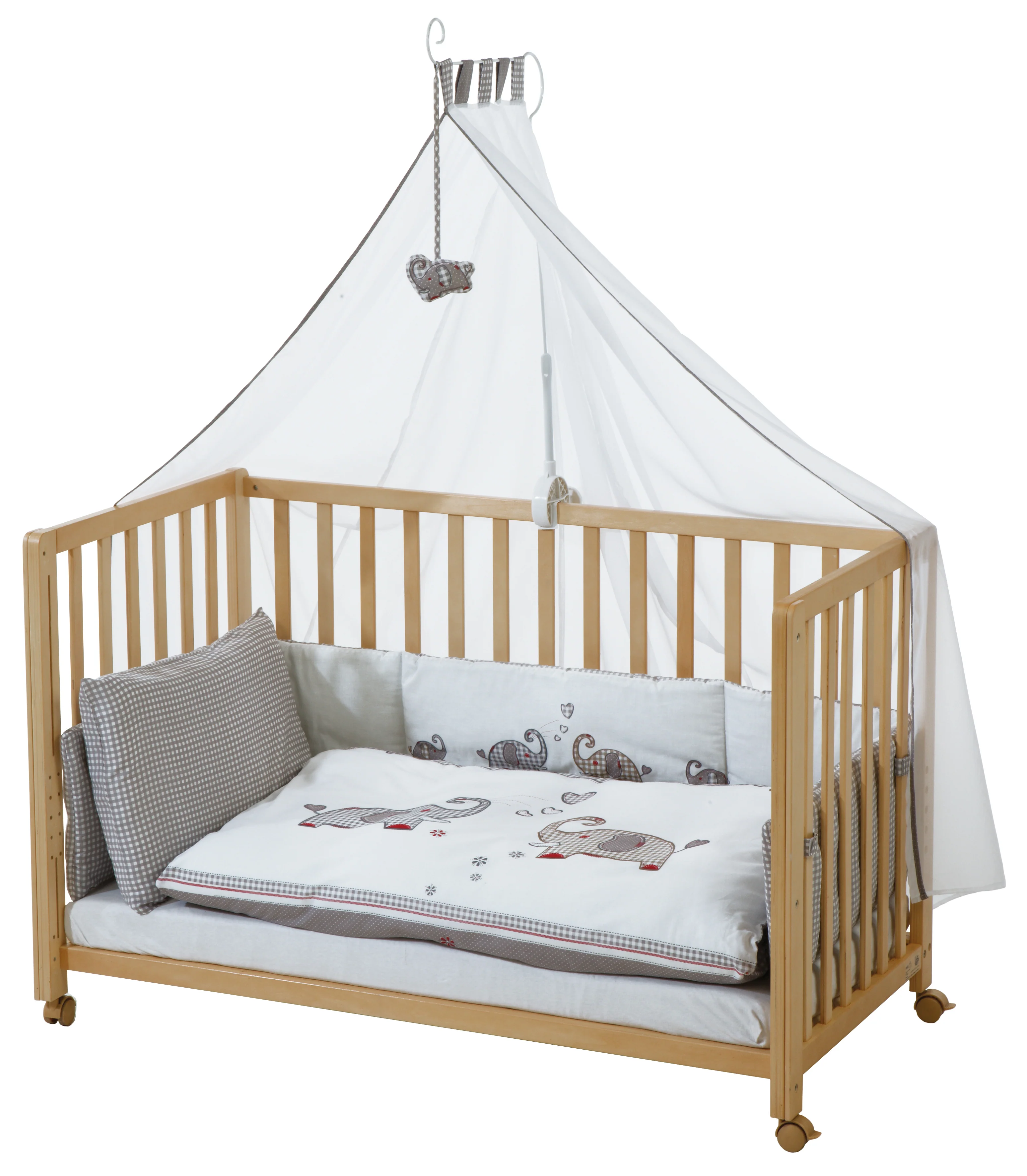 Room Bed 'Jumbo Twins', 60 x 120 cm, Beistellbett zum Elternbett mit kompletter Ausstattung - Image 5