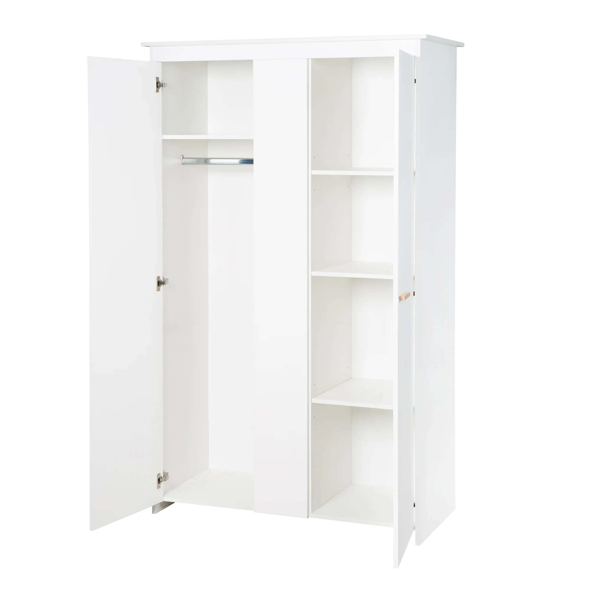 Kleiderschrank 'Anton' 2-türig, mit modernen Holzgriffen aus Buche, für Baby- & Kinderzimmer - Image 5