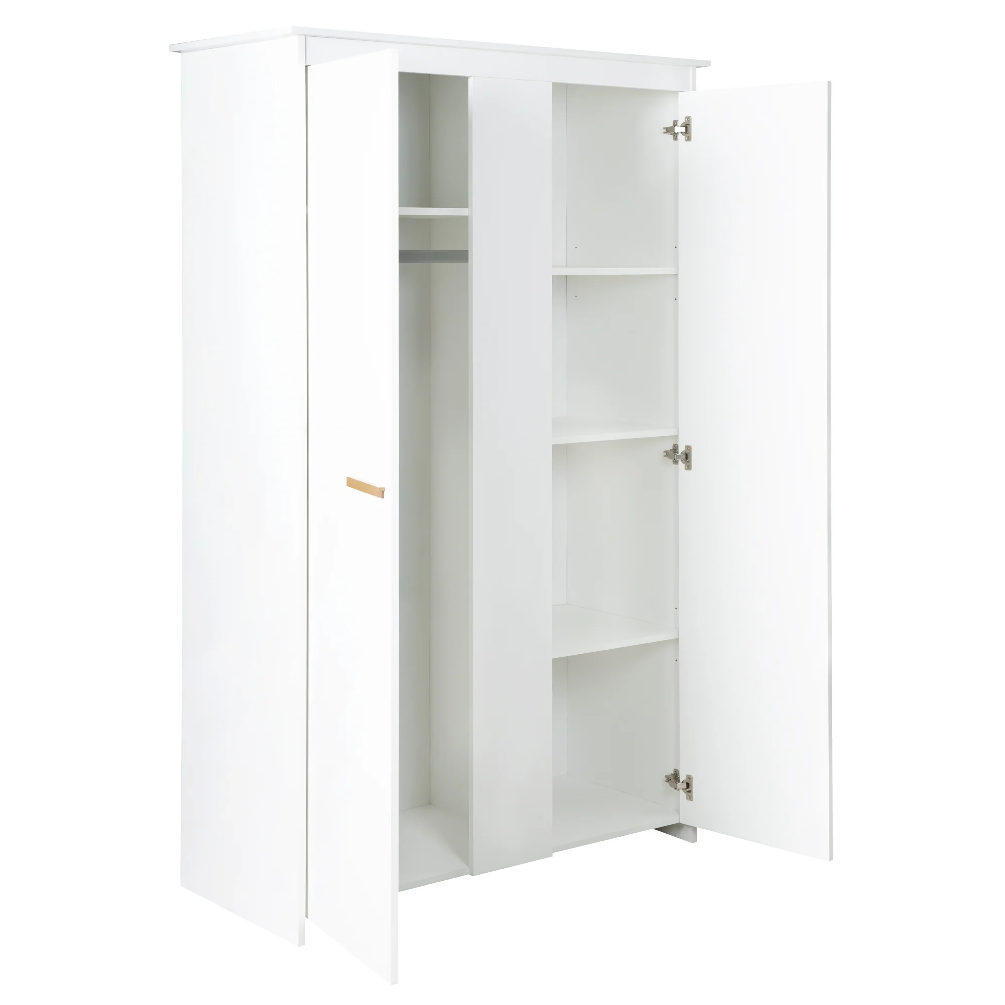 Kleiderschrank 'Anton' 2-türig, mit modernen Holzgriffen aus Buche, für Baby- & Kinderzimmer - Image 6