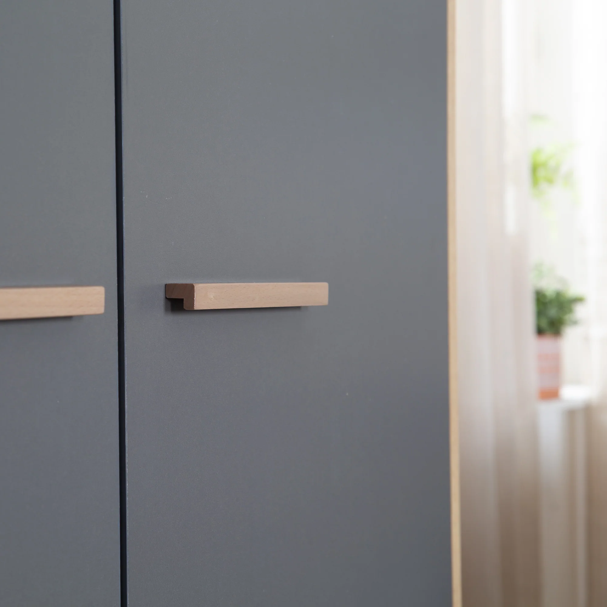 Kinderkleiderschrank 2-türig 'Anna' - Anthrazit / Dekor Kent Eiche - Image 7