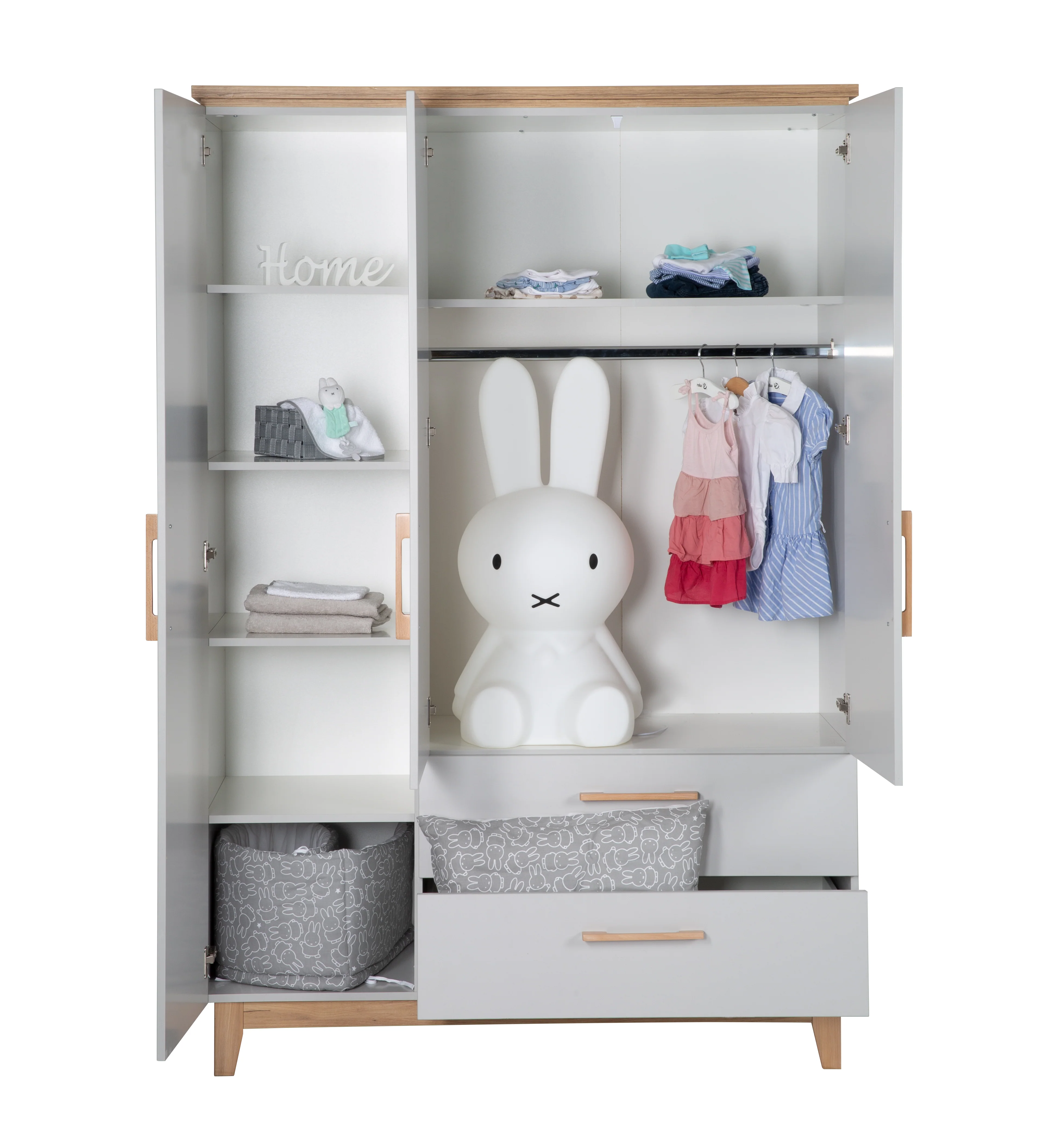 Kleiderschrank 'Caro', 3 Türen, 2 Schubladen, mit Soft Close-Technik, Drehtürenschrank - Image 4