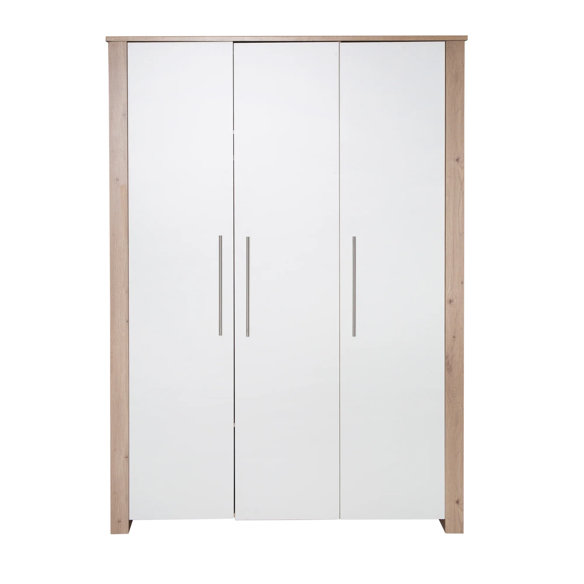 Kleiderschrank 'Malo' 3-türig mit Soft-Close-Scharnieren - Weiß / Eichen-Dekor - Image 6
