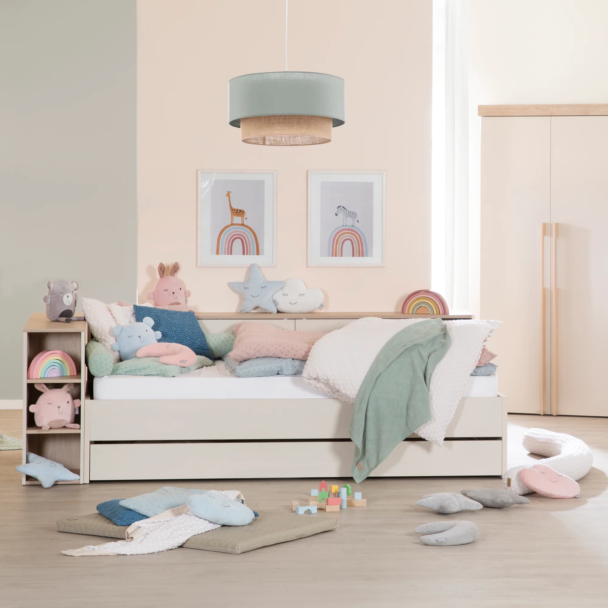 Stauraumbett 'Elis' 90 x 200 - Kinderbett 4-teilig - Cashmere / Virginia Chestnut - Image 3